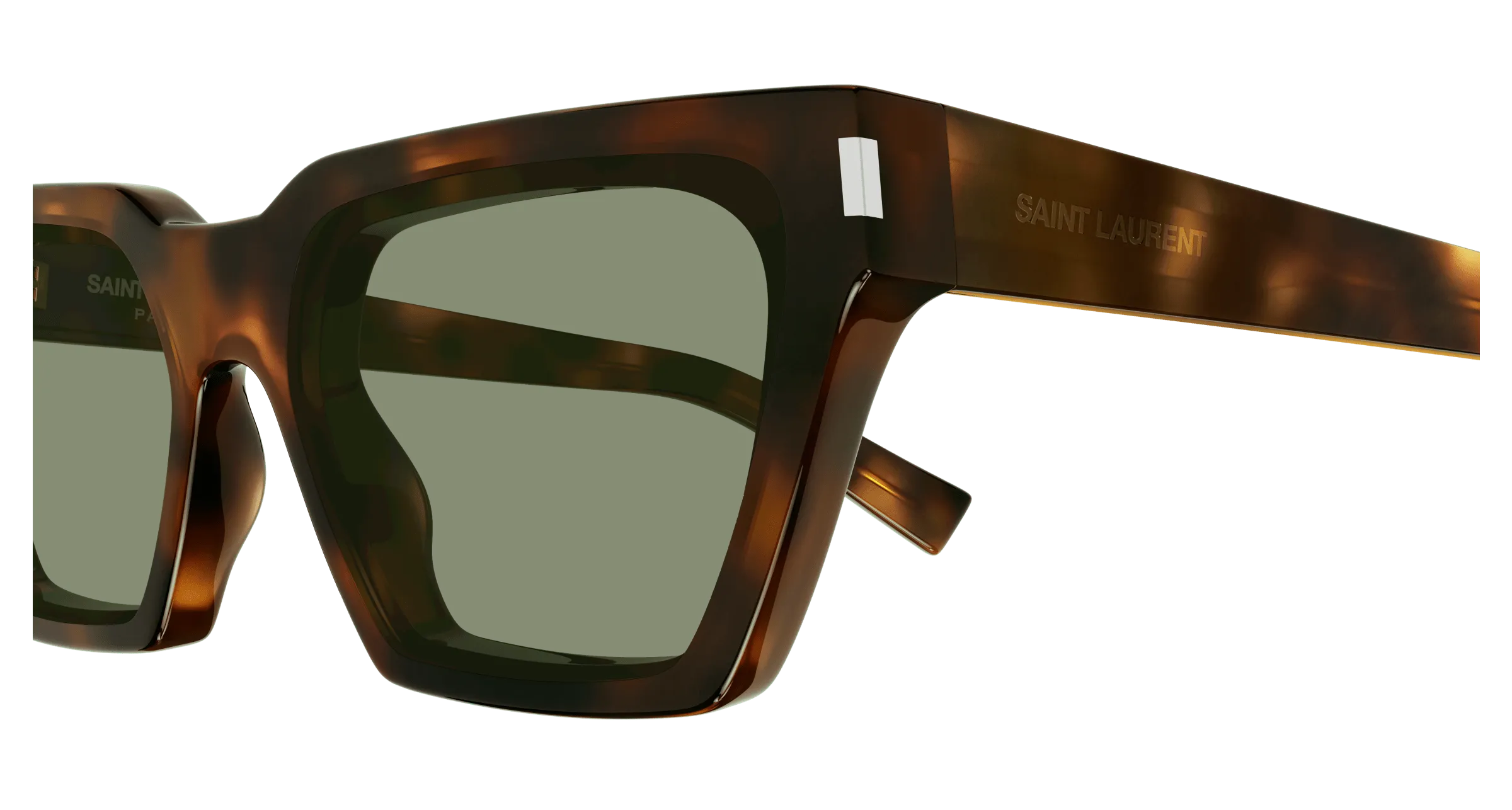 SAINT LAURENT SL 633 CALISTA 003 Occhiali da sole Acetato Havana Verde Cat Eye Normale - immagine 4