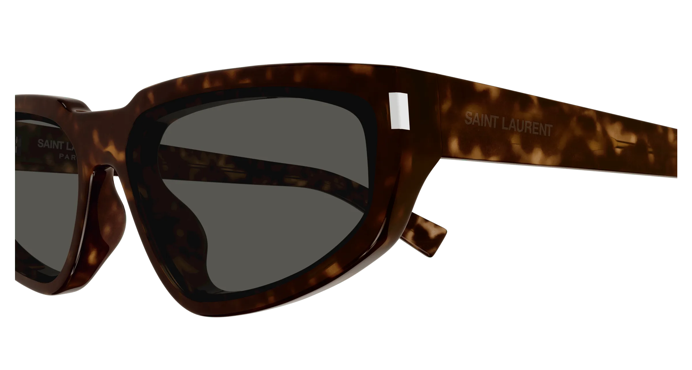 SAINT LAURENT Donna SL 634 NOVA 002 Occhiali da sole Acetato Havana Grigio Cat Eye Normale - immagine 3