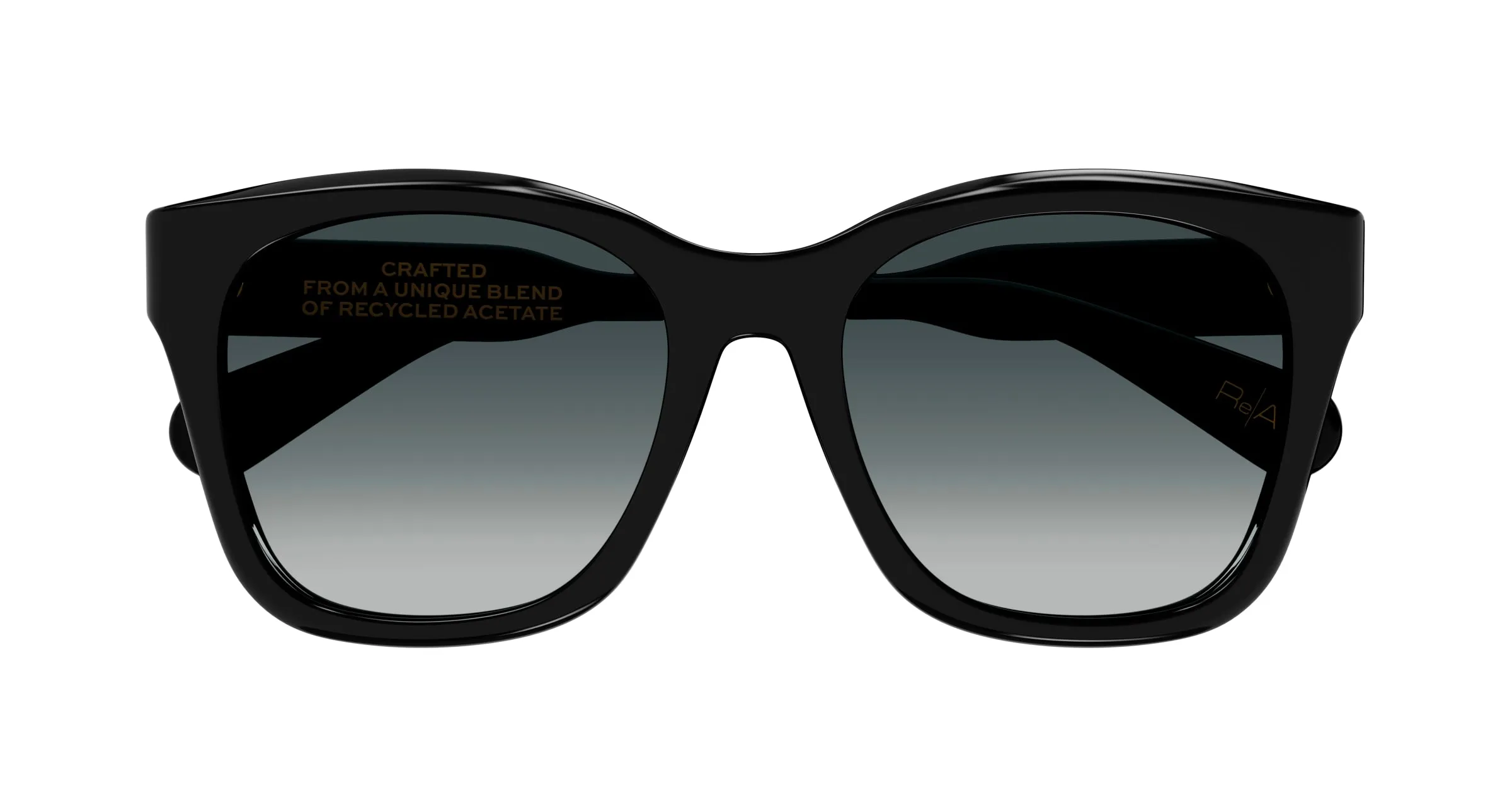 Chloé CH0194SK 001 Occhiali da sole Acetato Nero Grigio Squadrata Sfumato - immagine 2
