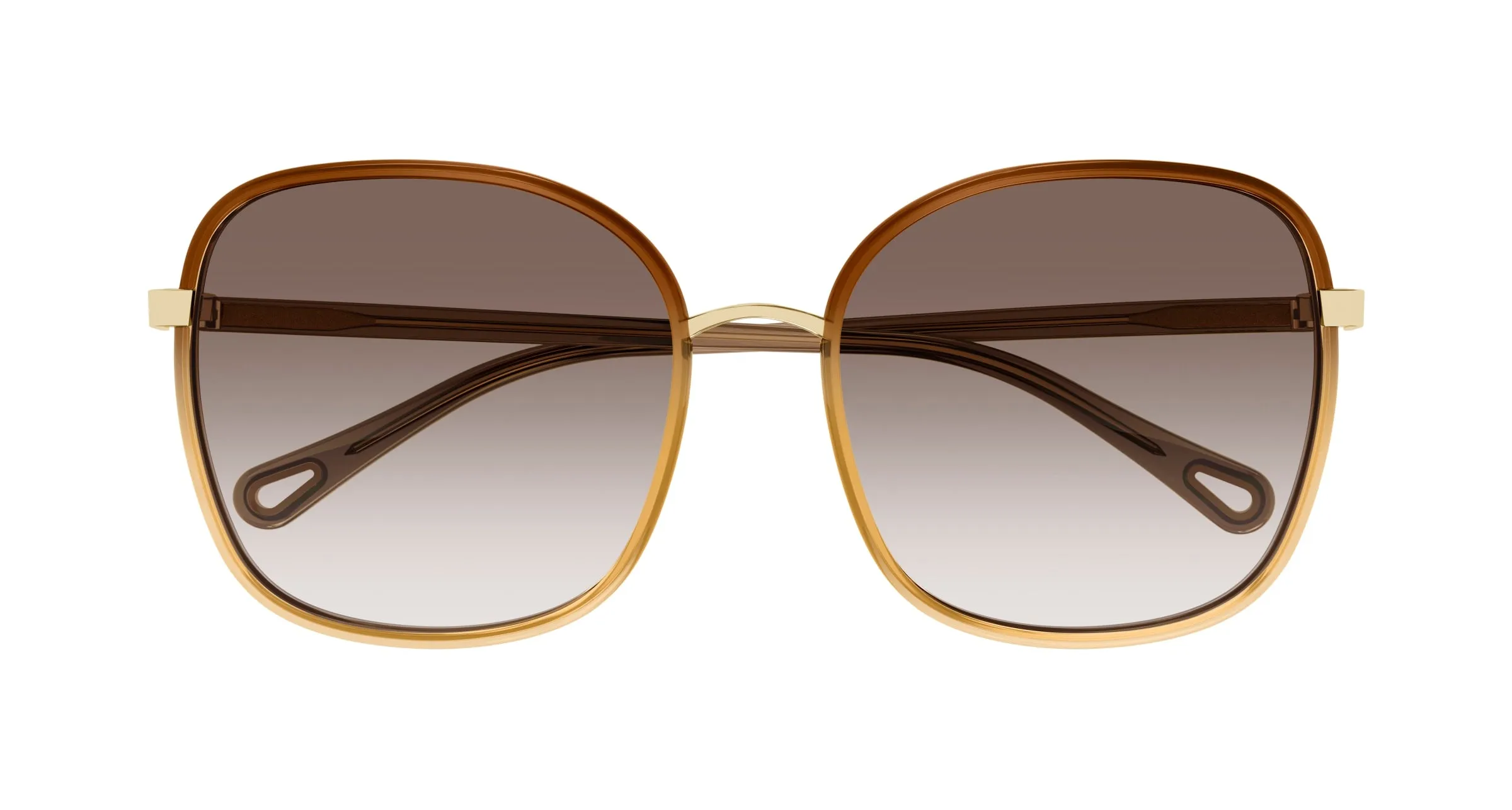 Chloé CH0031S 012 Occhiali da sole Bio-iniettato Marrone Marrone Squadrata Sfumato - immagine 2