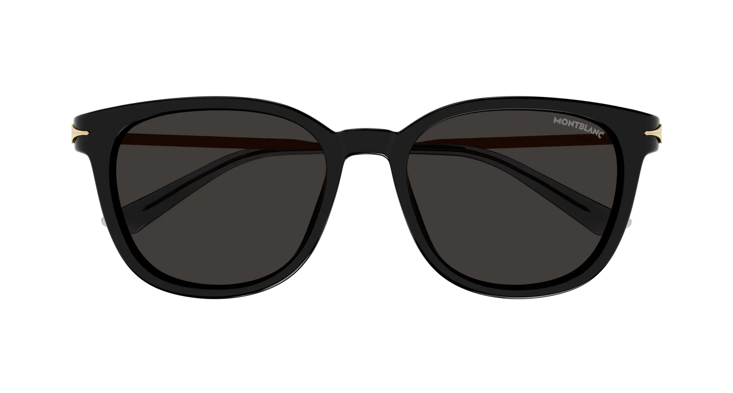Montblanc MB0304SA 001 Occhiali da sole Acetato Nero Grigio Squadrata - immagine 2