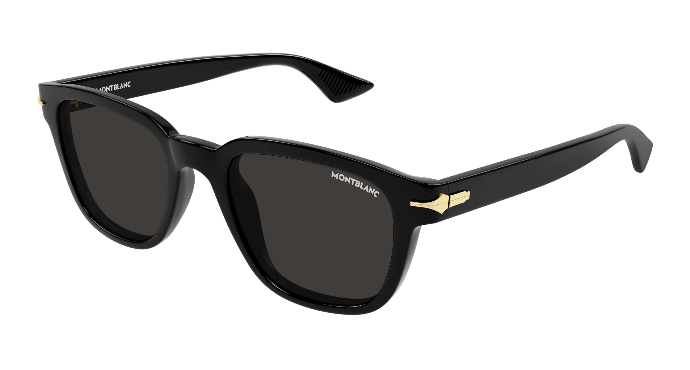 Montblanc MB0302S 006 Occhiali da sole Acetato Nero Grigio Squadrata - immagine 1