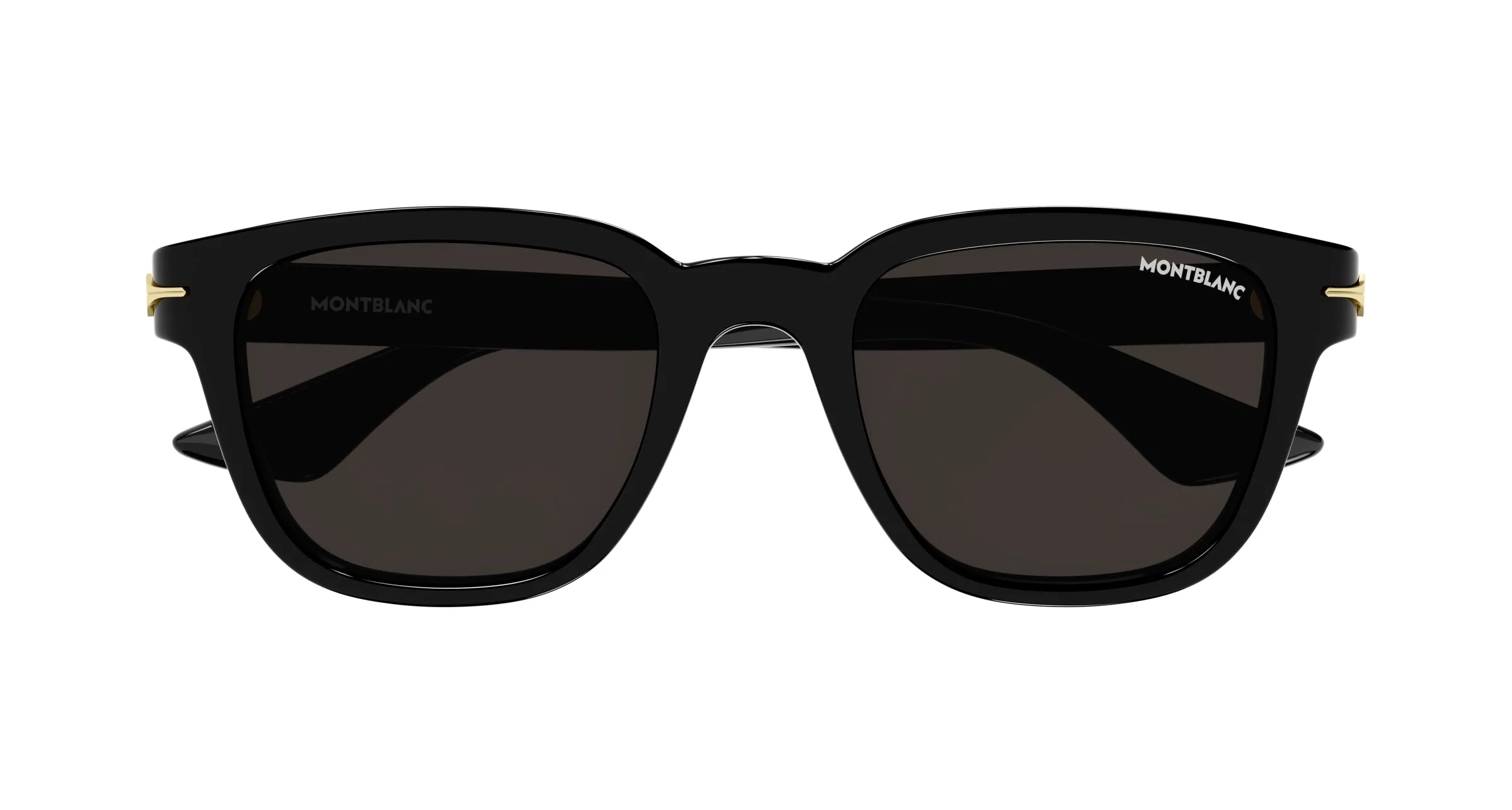 Montblanc MB0302S 006 Occhiali da sole Acetato Nero Grigio Squadrata - immagine 2