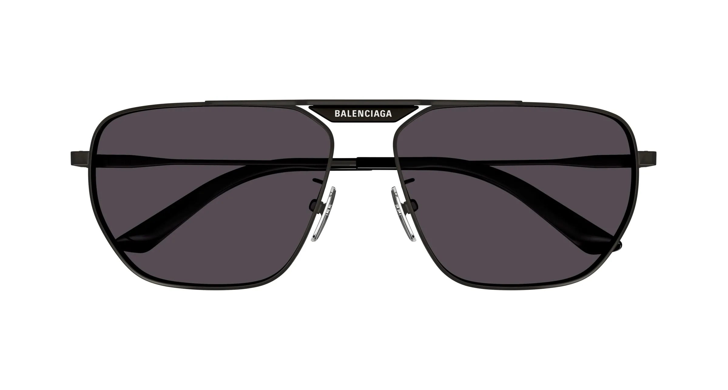 Balenciaga BB0298SA 001 Occhiali da sole Metallo Grigio Grigio Squadrata - immagine 2