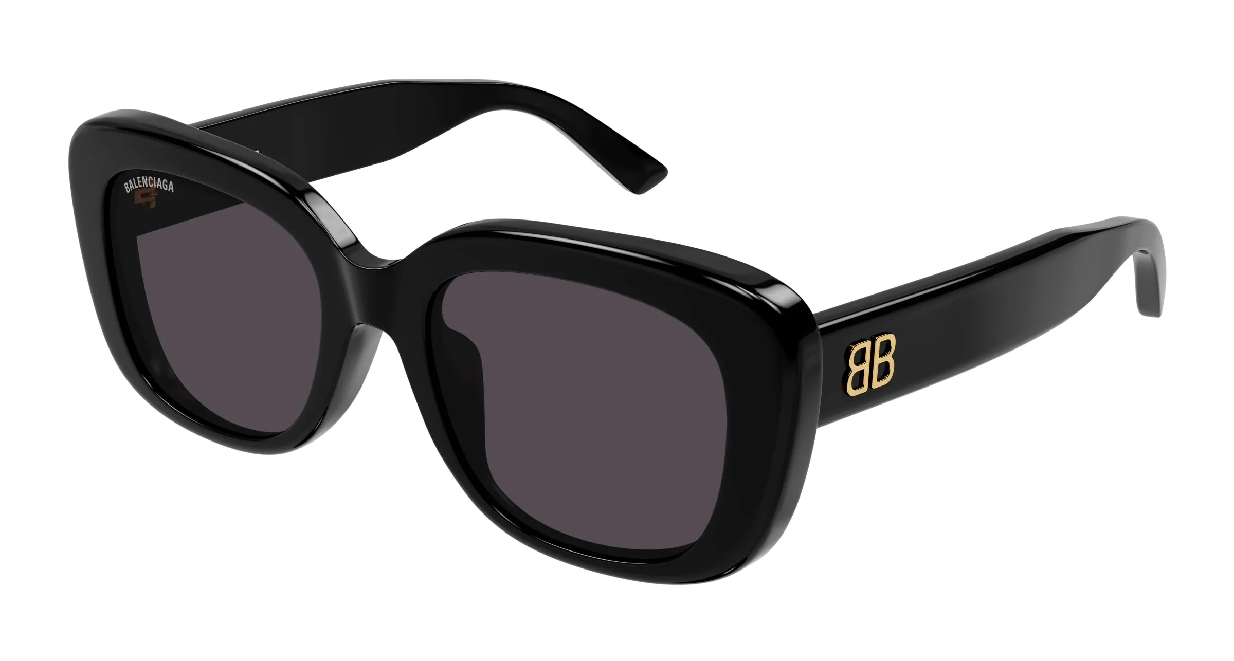 Balenciaga BB0295SK 001 Occhiali da sole Acetato Nero Grigio Squadrata - immagine 1