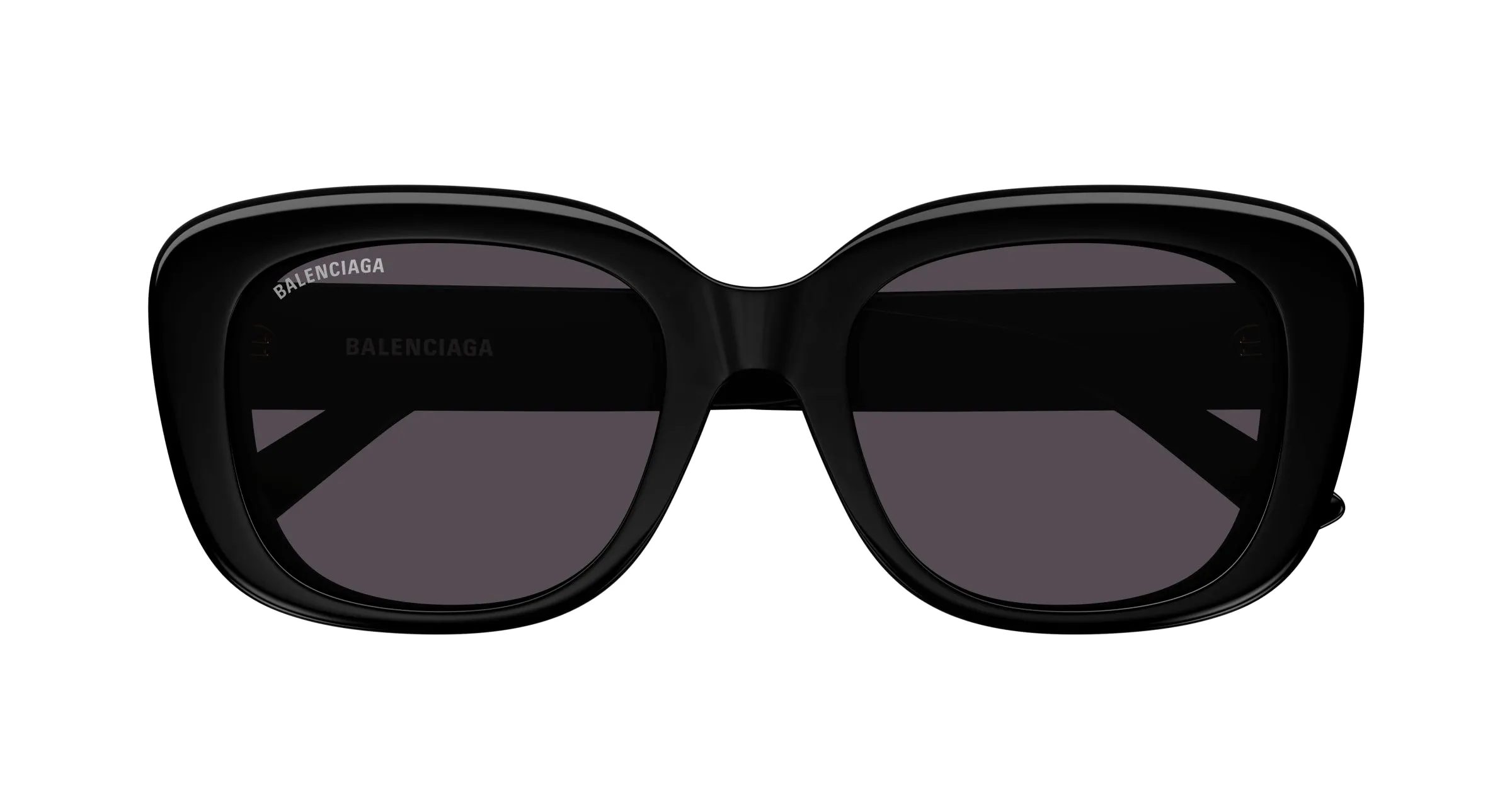 Balenciaga BB0295SK 001 Occhiali da sole Acetato Nero Grigio Squadrata - immagine 2