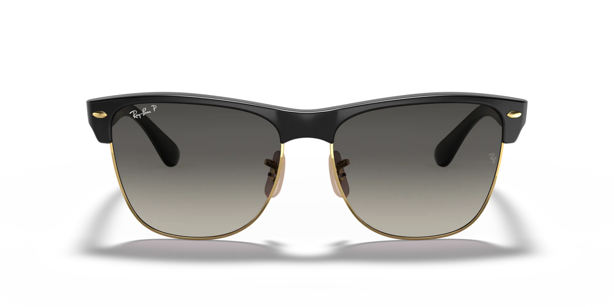 Ray - Ban RB4175 CLUBMASTER OVERSIZED 877/M3 Occhiali da sole Iniettato Nero Grigio Squadrata Polarizzata - immagine 3