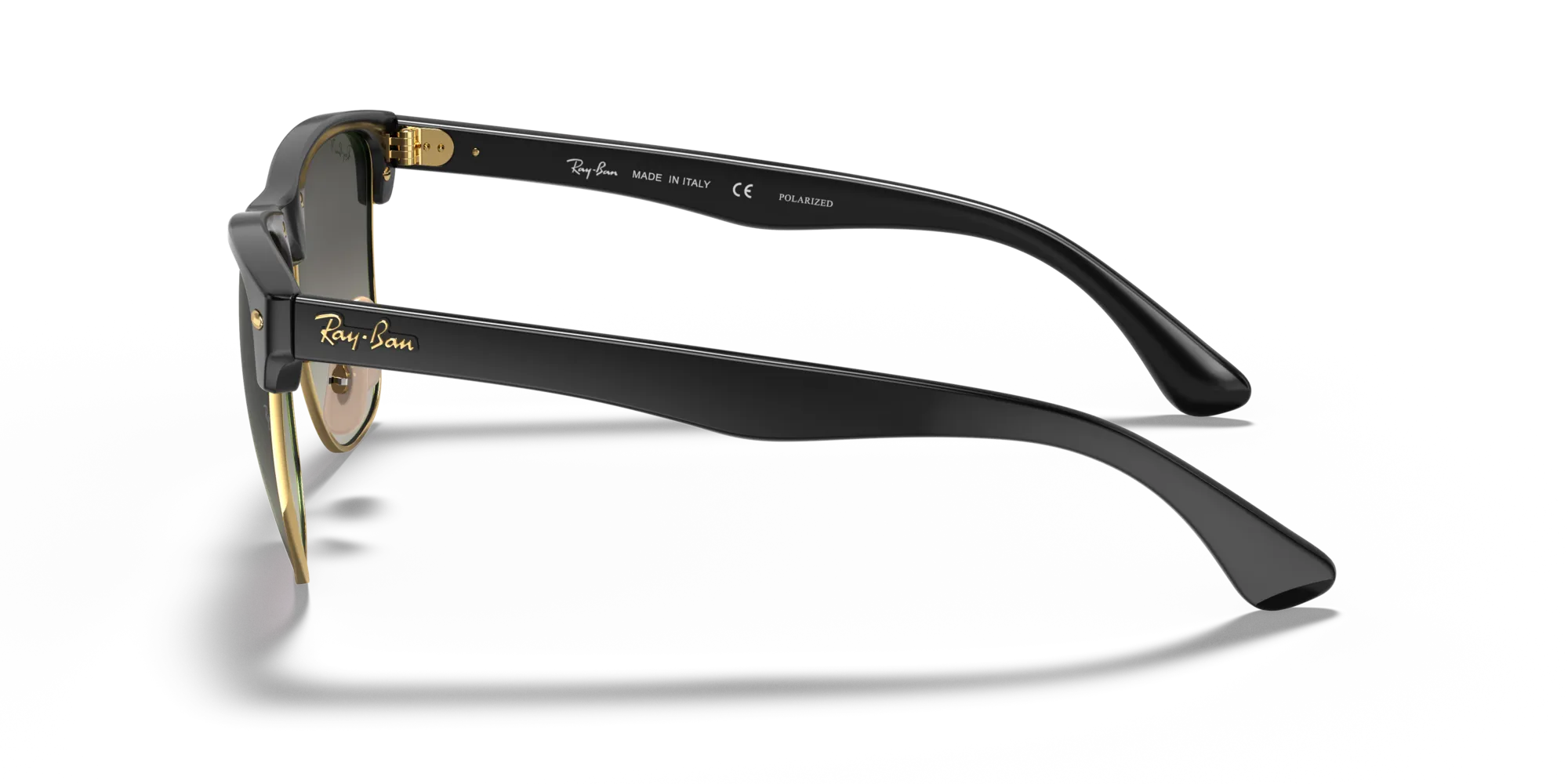 Ray - Ban RB4175 CLUBMASTER OVERSIZED 877/M3 Occhiali da sole Iniettato Nero Grigio Squadrata Polarizzata - immagine 4