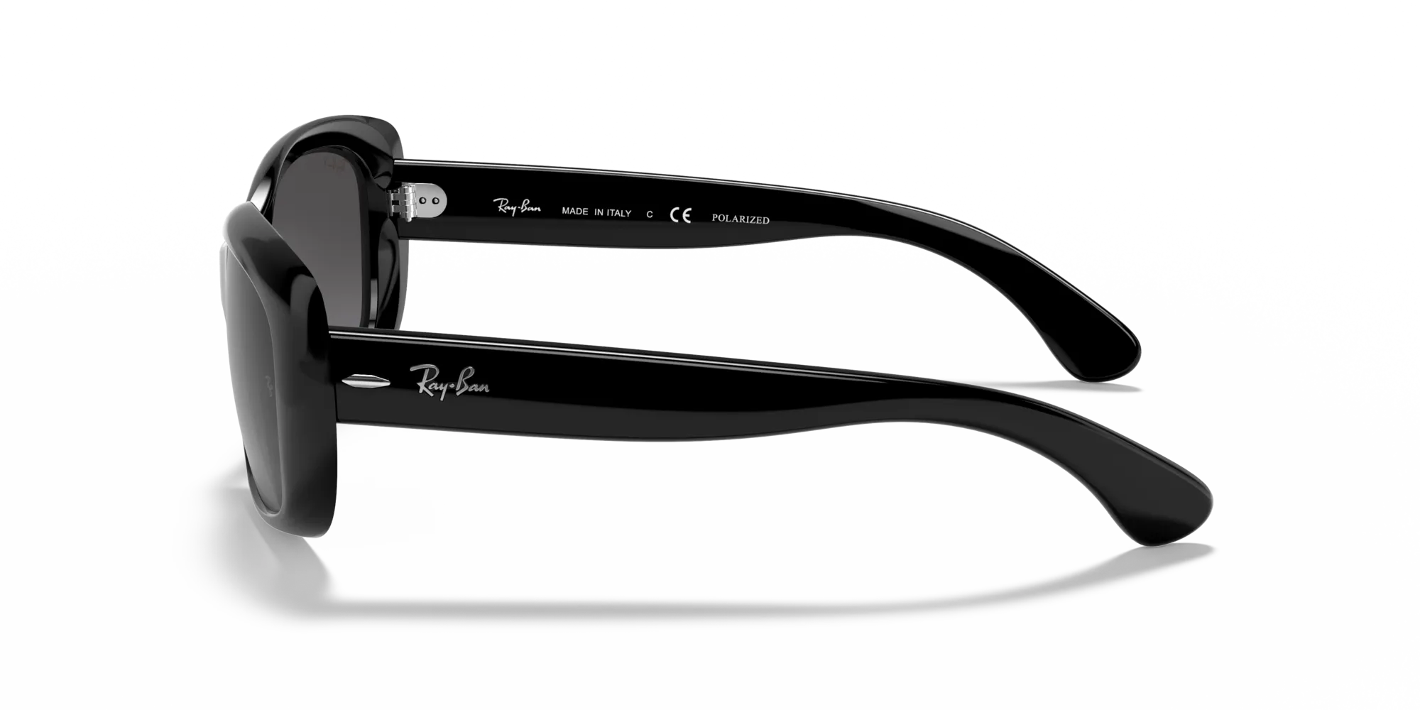 Ray - Ban RB4101 JACKIE OHH 601/T3 Occhiali da sole Iniettato Nero Grigio Farfalla Polarizzata - immagine 4