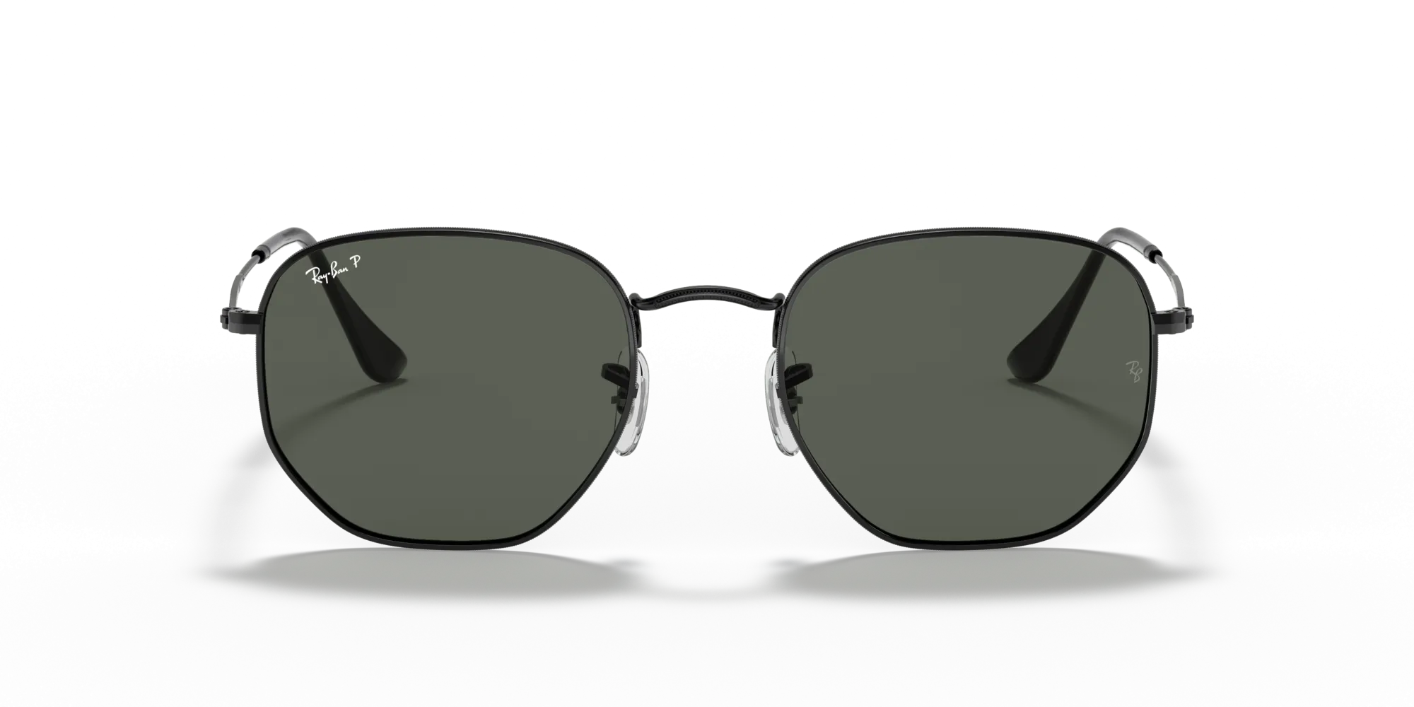 Ray - Ban RB3548N HEXAGONAL 002/58 Occhiali da sole Metallo Nero G15 Geometrica Polarizzata - immagine 3
