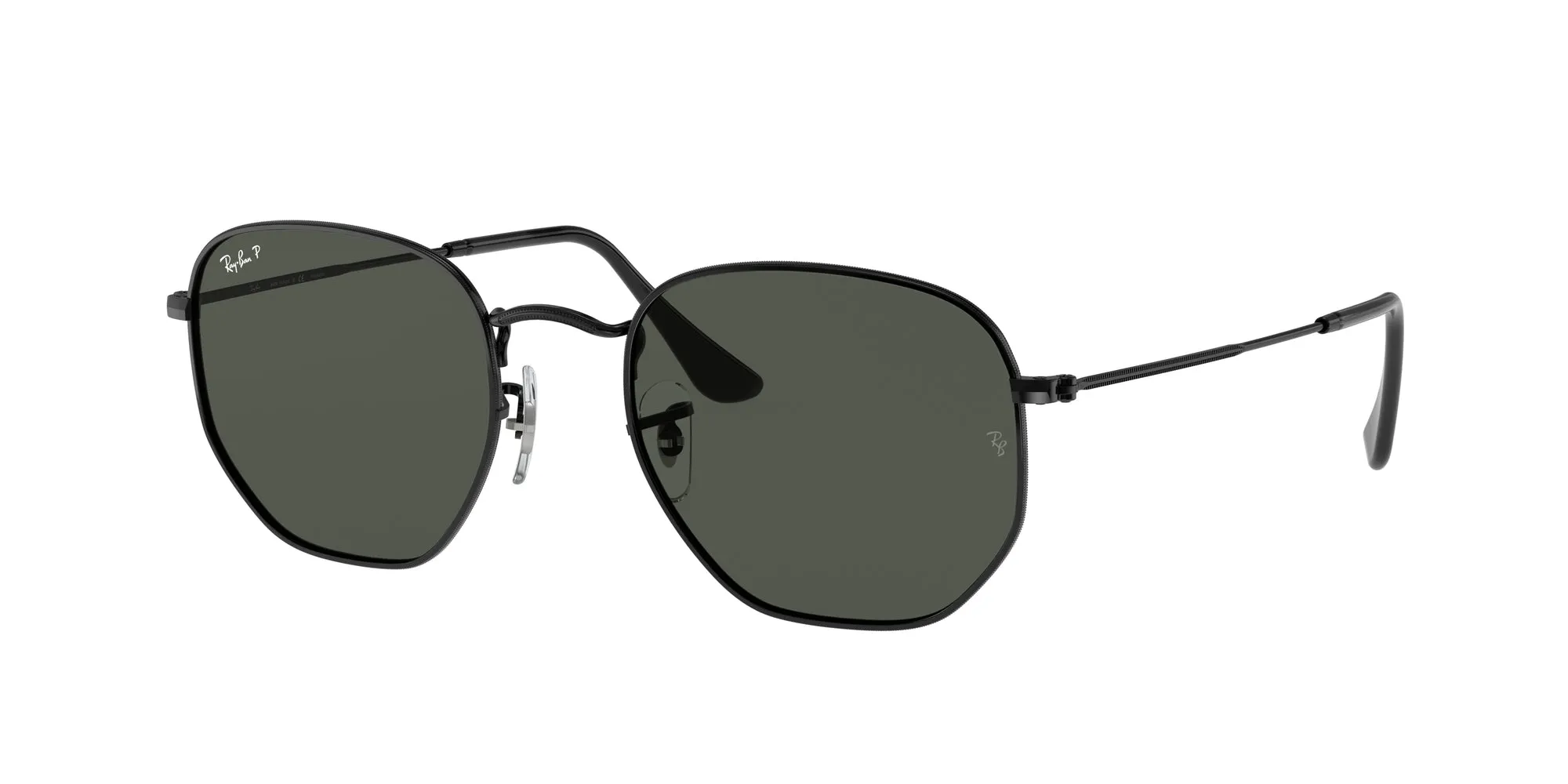 Ray - Ban RB3548N HEXAGONAL 002/58 Occhiali da sole Metallo Nero G15 Geometrica Polarizzata - immagine 1