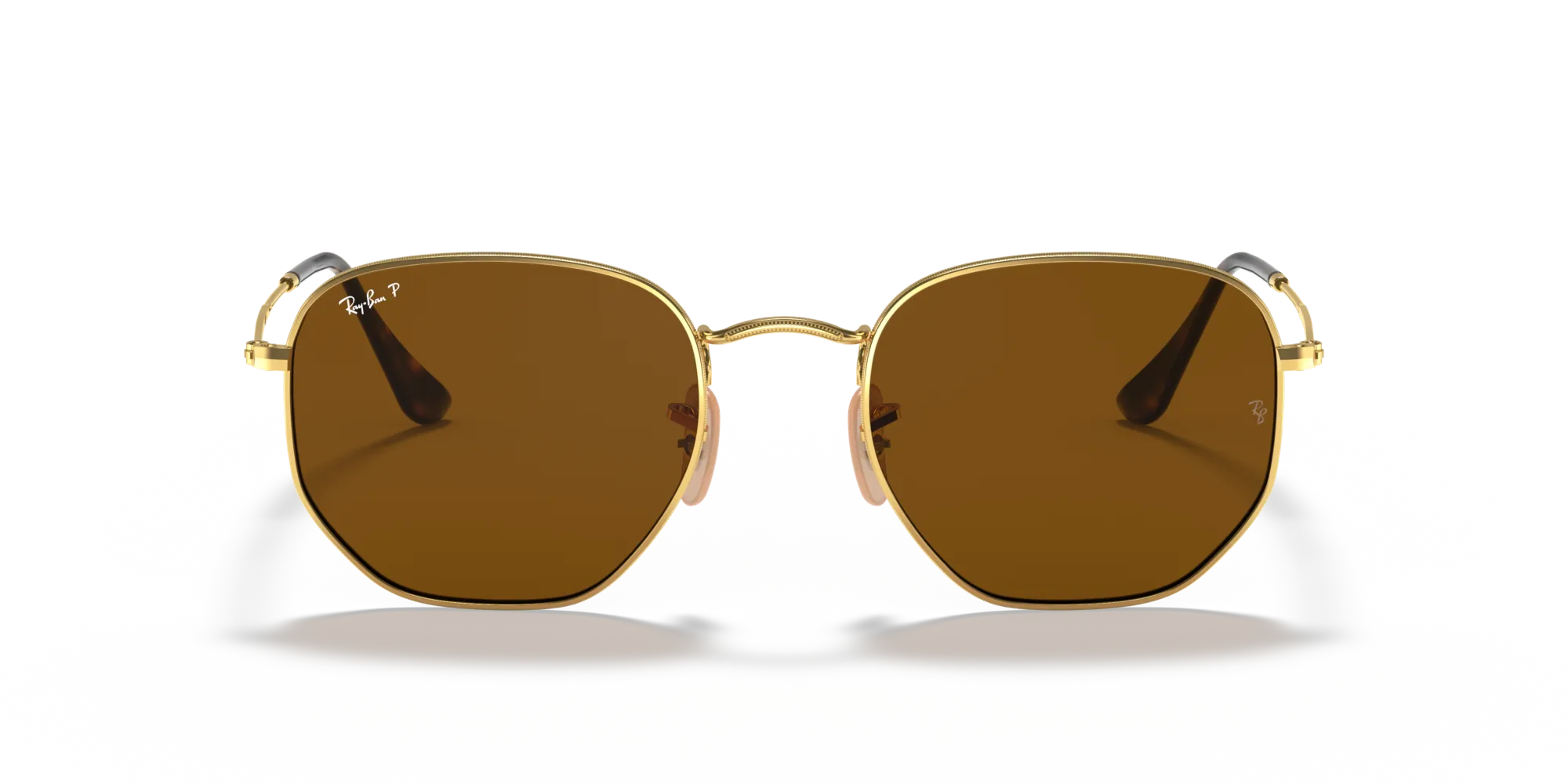 Ray - Ban RB3548N HEXAGONAL 001/57 Occhiali da sole Metallo Oro Geometrica Polarizzata - immagine 3