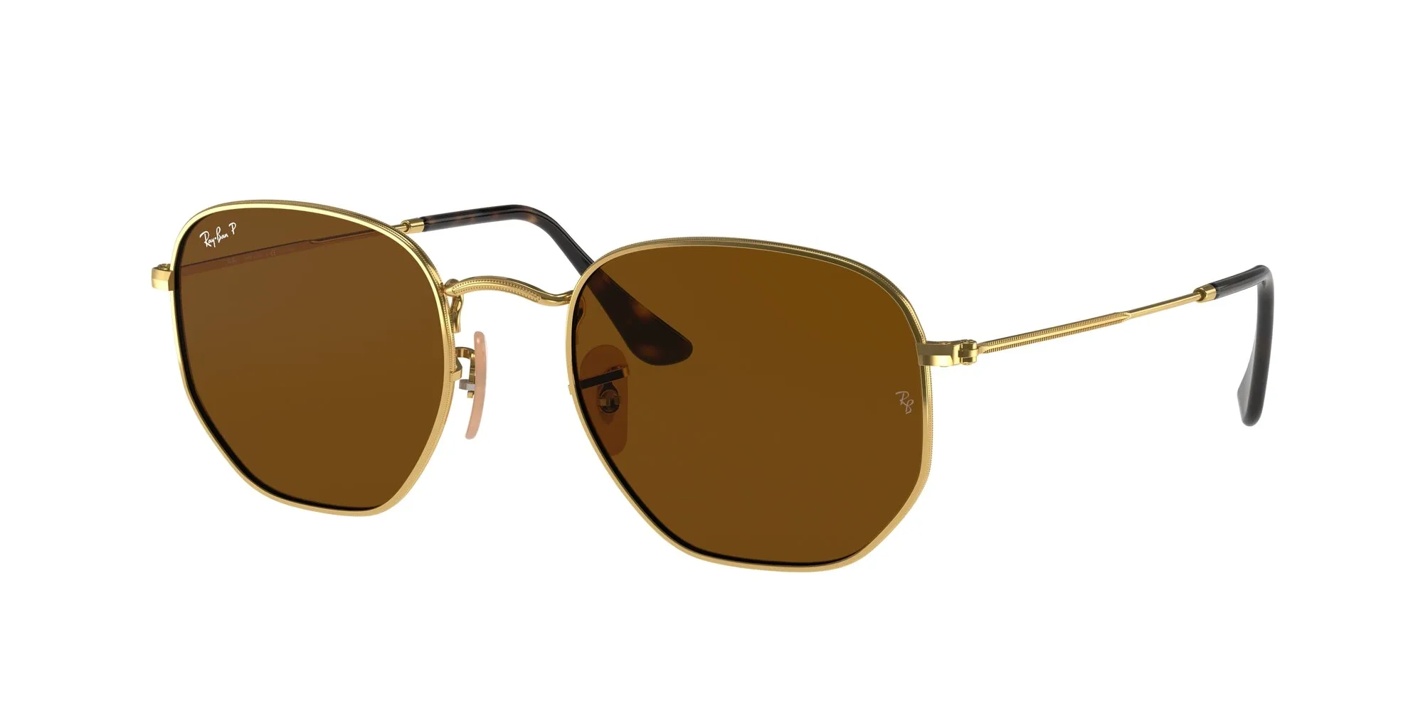 Ray - Ban RB3548N HEXAGONAL 001/57 Occhiali da sole Metallo Oro Geometrica Polarizzata - immagine 1