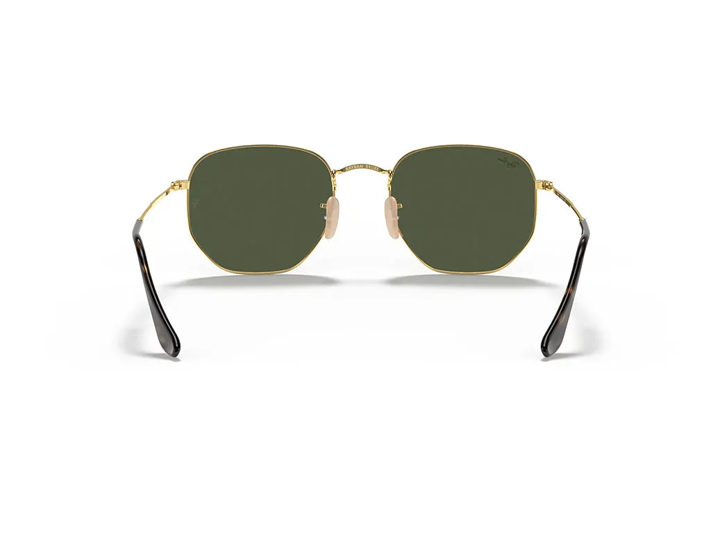 Ray - Ban RB3548N HEXAGONAL 001 Occhiali da sole Metallo Oro G15 Geometrica Normale - immagine 4