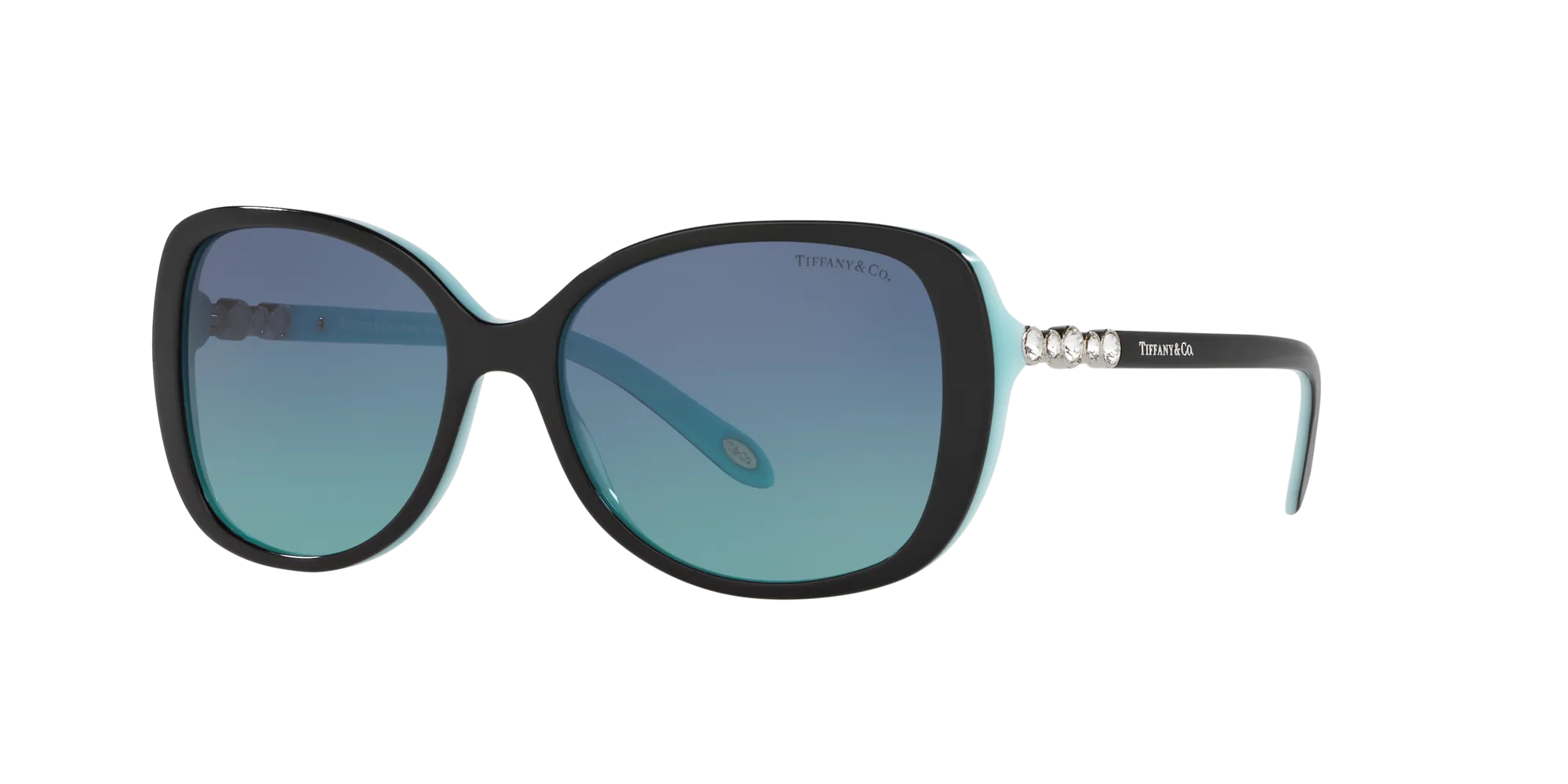 Tiffany TF4121B 80559S Occhiali da sole Acetato Nero Blu Squadrata Normale Sfumato - immagine 1