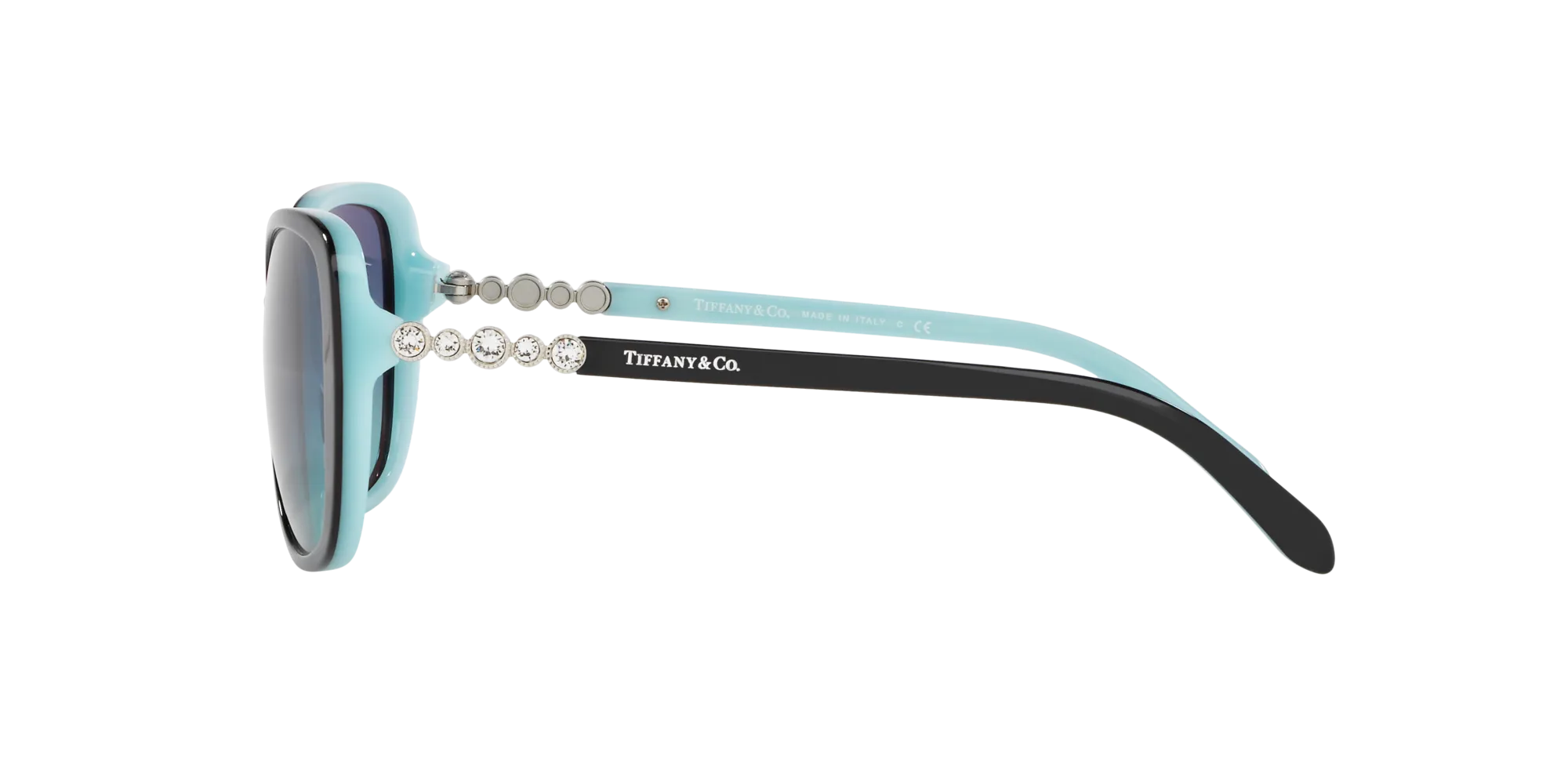 Tiffany TF4121B 80559S Occhiali da sole Acetato Nero Blu Squadrata Normale Sfumato - immagine 3