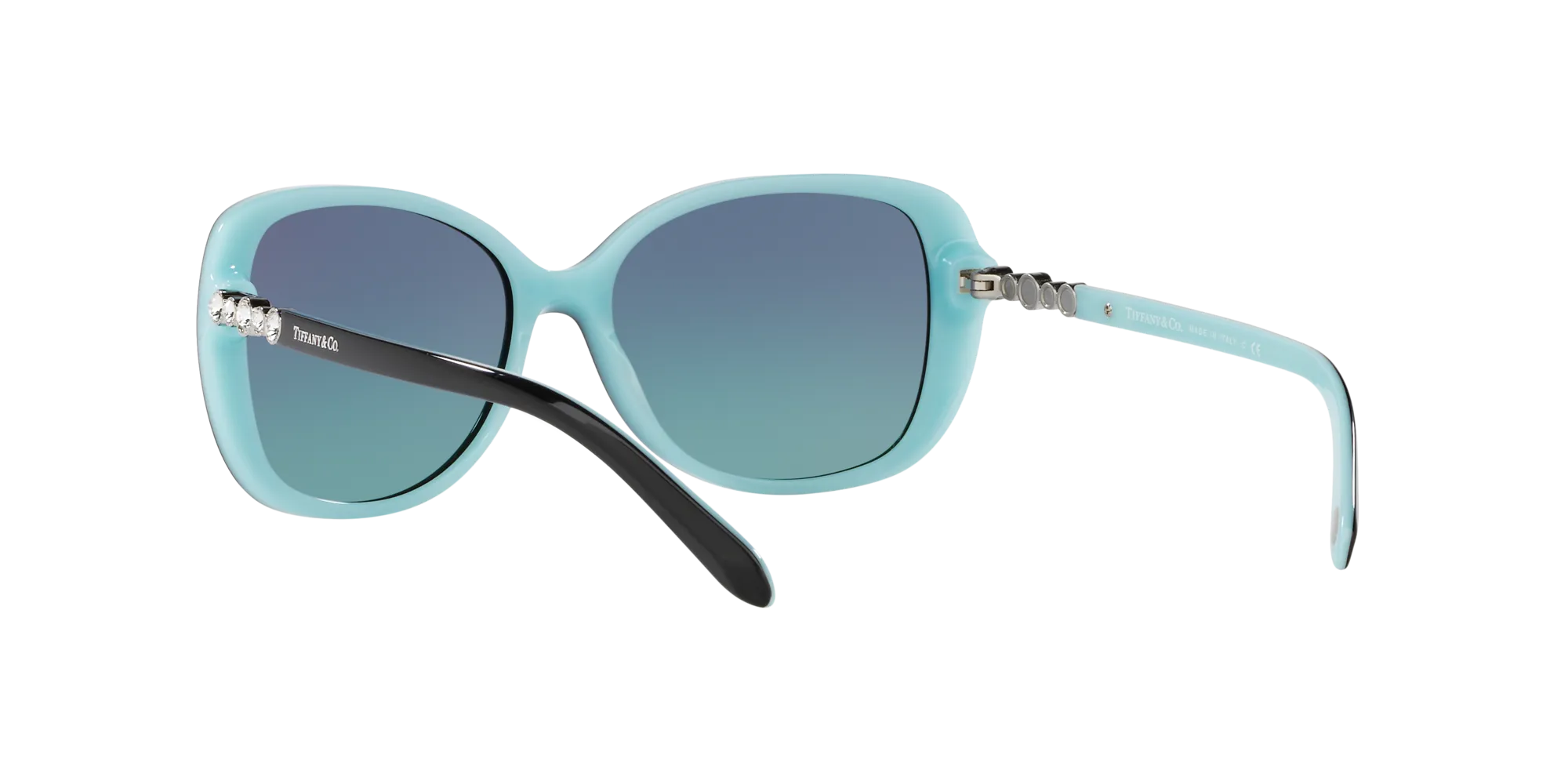 Tiffany TF4121B 80559S Occhiali da sole Acetato Nero Blu Squadrata Normale Sfumato - immagine 4