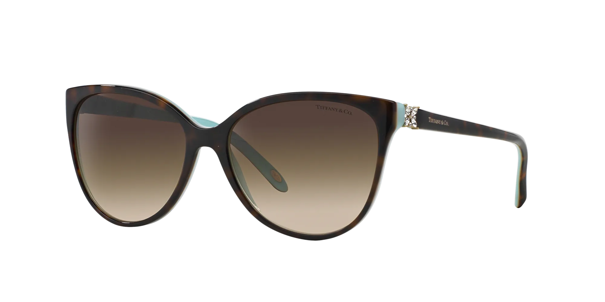 Tiffany TF4089B 81343B Occhiali da sole Acetato Marrone Marrone Cat Eye Normale Sfumato - immagine 1