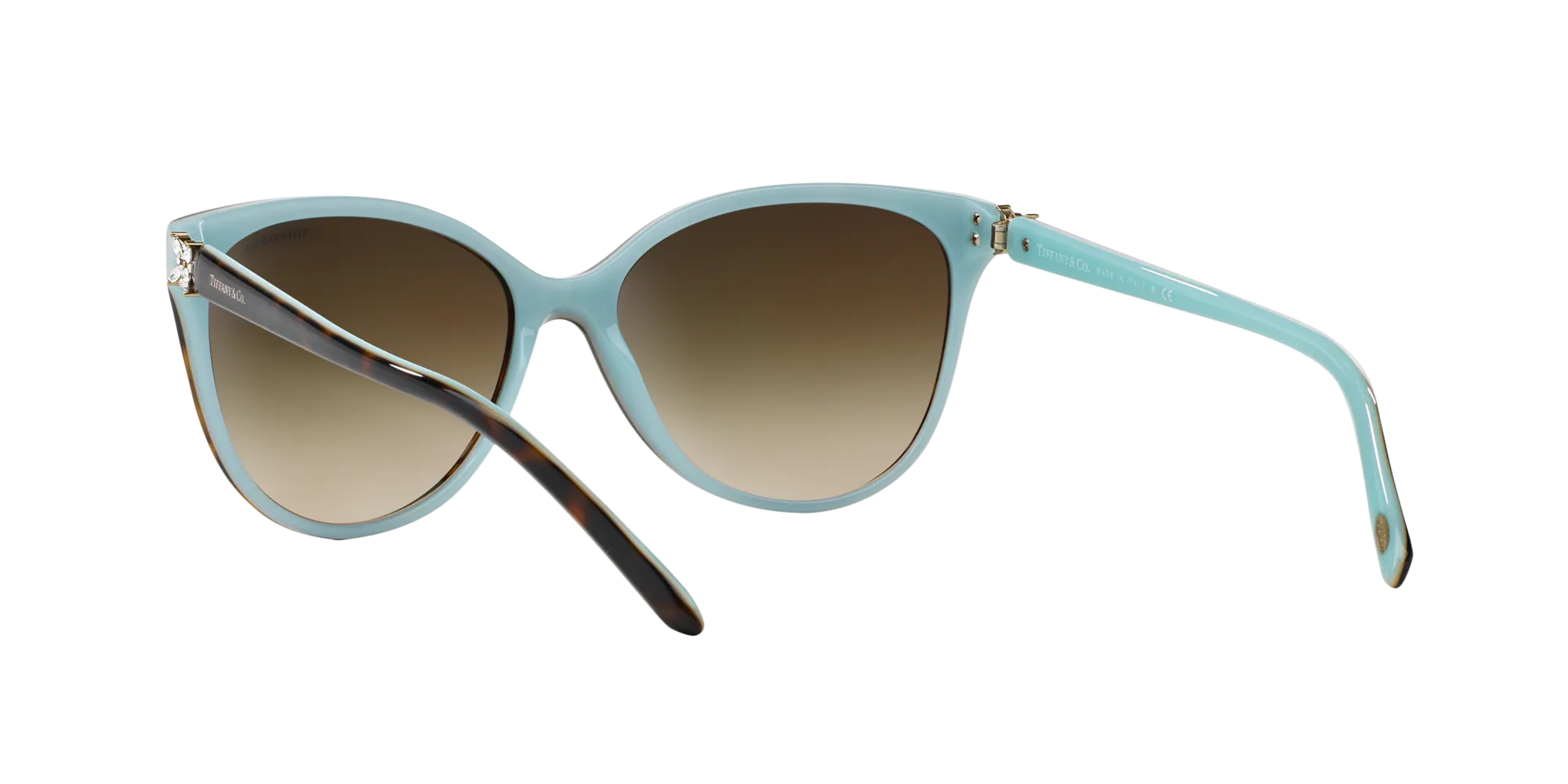 Tiffany TF4089B 81343B Occhiali da sole Acetato Marrone Marrone Cat Eye Normale Sfumato - immagine 4