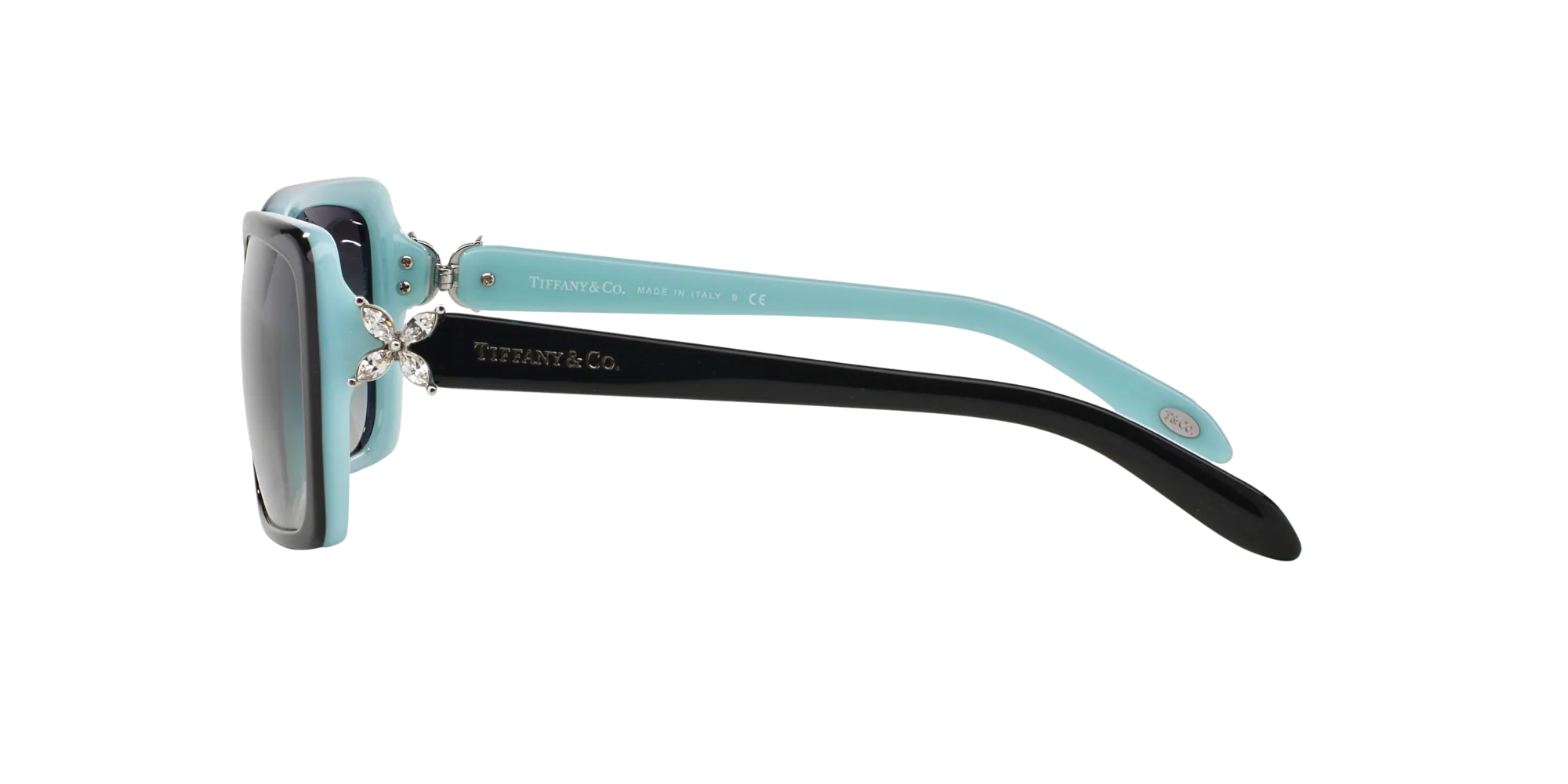Tiffany TF4047B 80553C Occhiali da sole Acetato Nero Grigio Squadrata Normale Sfumato - immagine 3