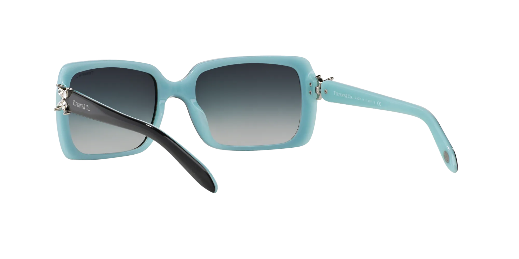 Tiffany TF4047B 80553C Occhiali da sole Acetato Nero Grigio Squadrata Normale Sfumato - immagine 4