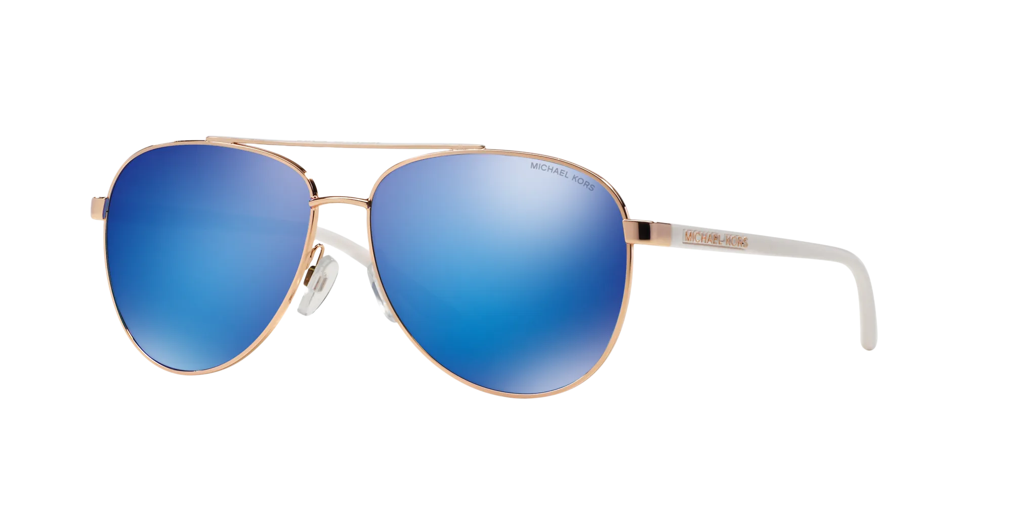 Michael Kors MK5007 HVAR 104525 Occhiali da sole Metallo Rosa Blu Pilot Specchiate - immagine 1