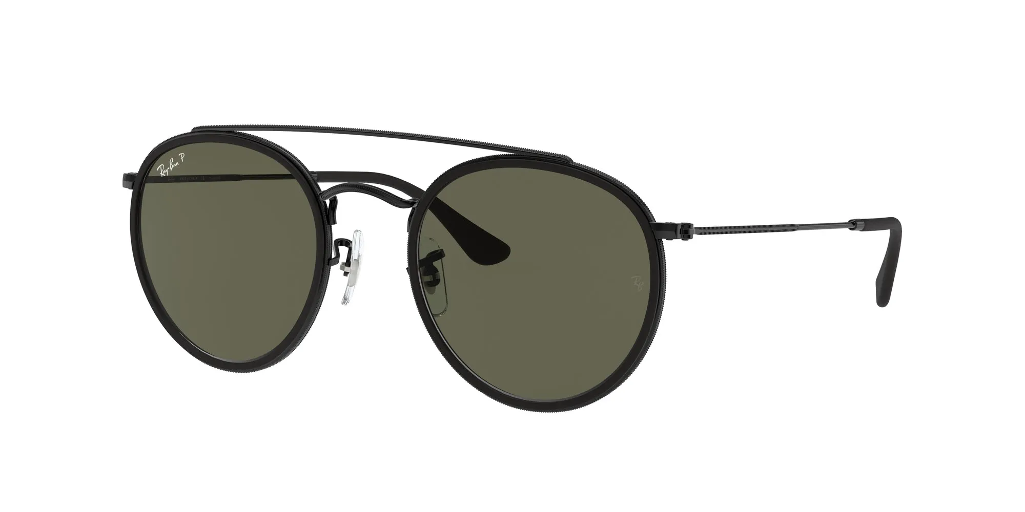 Ray - Ban RB3647N 002/58 Occhiali da sole Metallo Nero G15 Rotonda Polarizzata - immagine 1