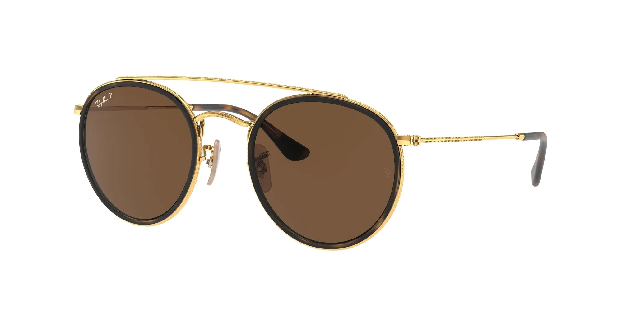 Ray - Ban RB3647N 001/57 Occhiali da sole Metallo Oro Rotonda Polarizzata - immagine 1