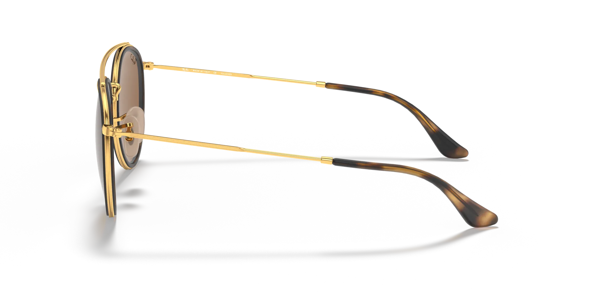 Ray - Ban RB3647N 001/57 Occhiali da sole Metallo Oro Rotonda Polarizzata - immagine 4