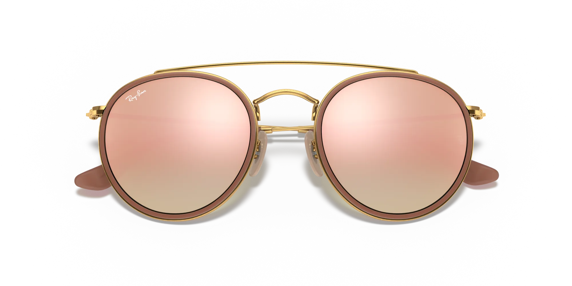 Ray - Ban RB3647N 001/7O Occhiali da sole Metallo Oro Marrone Rotonda Normale - immagine 2