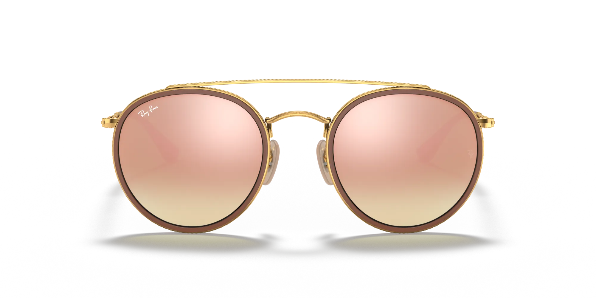 Ray - Ban RB3647N 001/7O Occhiali da sole Metallo Oro Marrone Rotonda Normale - immagine 3