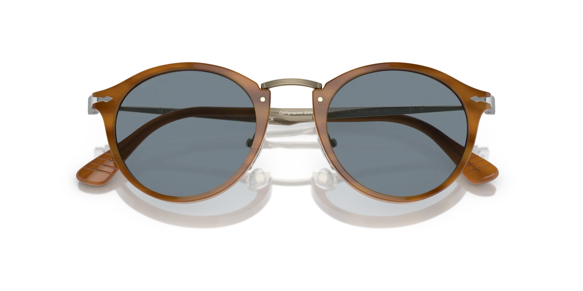 Persol PO3166S 960/56 Occhiali da sole Acetato Tartaruga Blu Pantos Normale - immagine 2