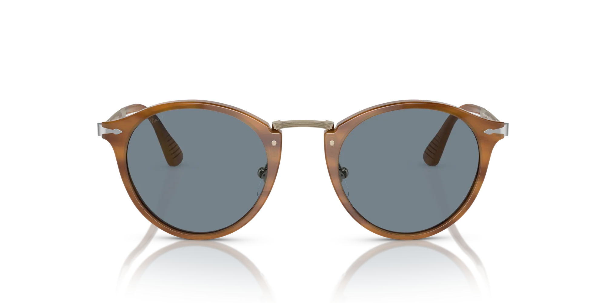 Persol PO3166S 960/56 Occhiali da sole Plastica Havana Blu Pantos Normale - immagine 3