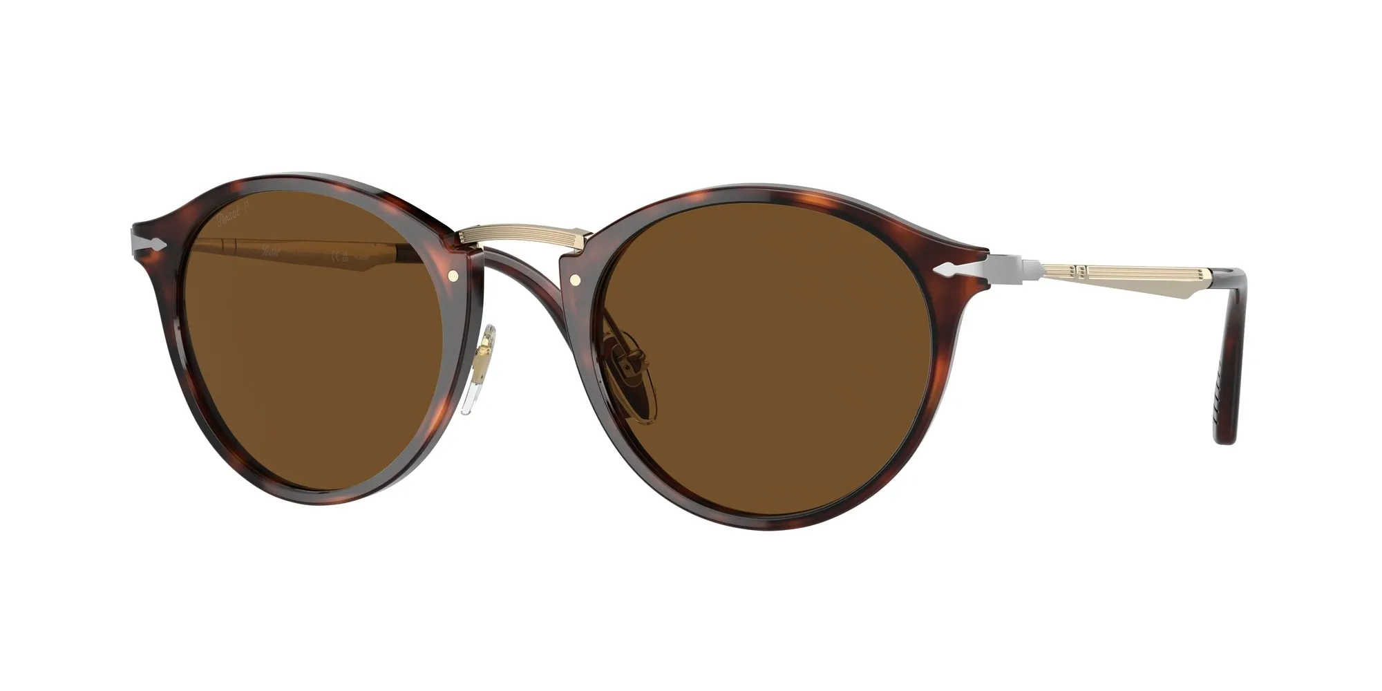 Persol PO3166S 24/57 Occhiali da sole Acetato Tartaruga Marrone Pantos Polarizzata - immagine 1