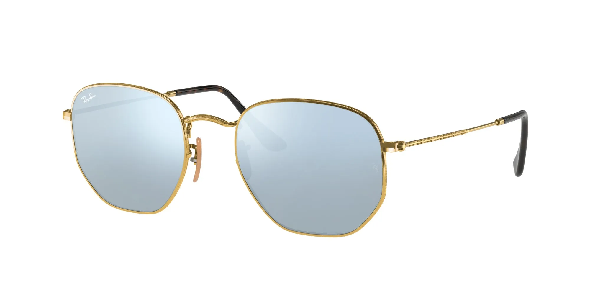 Ray - Ban RB3548N HEXAGONAL 001/30 Occhiali da sole Metallo Oro Argento Geometrica Normale - immagine 1