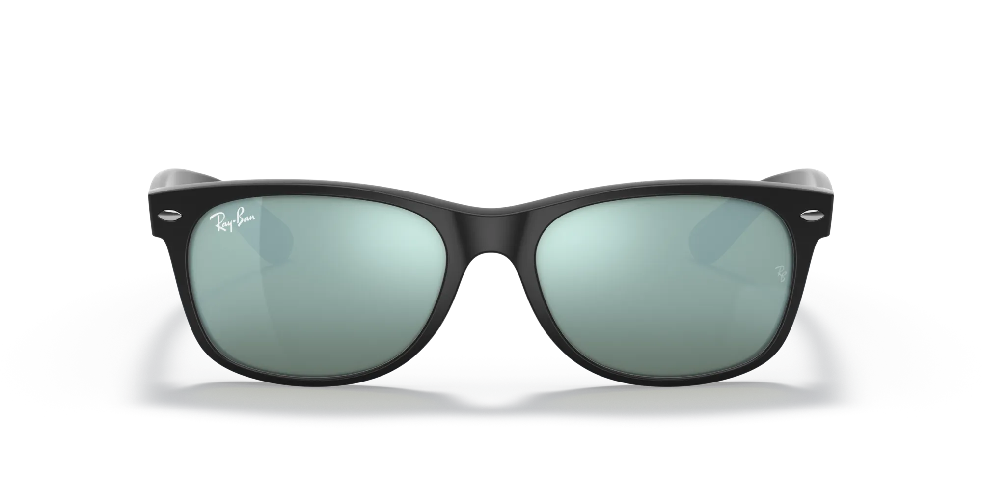 Ray - Ban RB2132 NEW WAYFARER 622/30 Occhiali da sole Iniettato Nero Argento Squadrata Normale - immagine 3