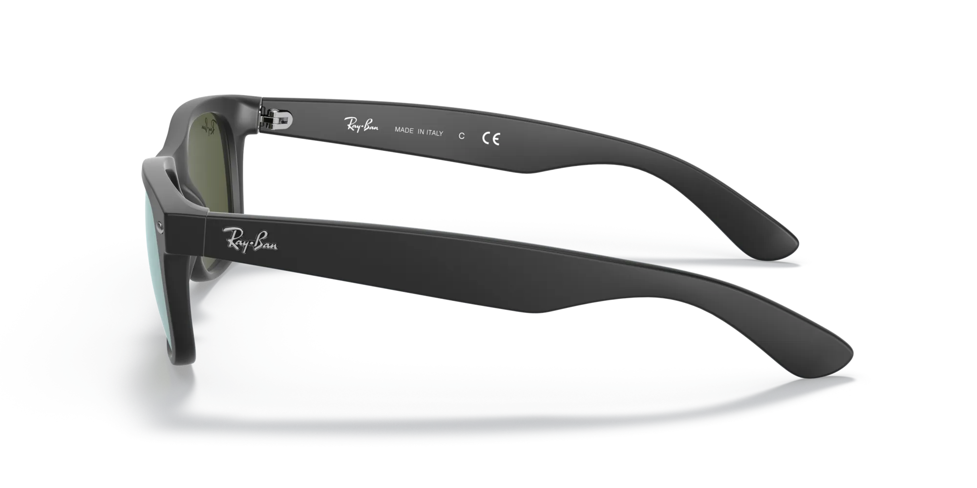 Ray - Ban RB2132 NEW WAYFARER 622/30 Occhiali da sole Iniettato Nero Argento Squadrata Normale - immagine 4