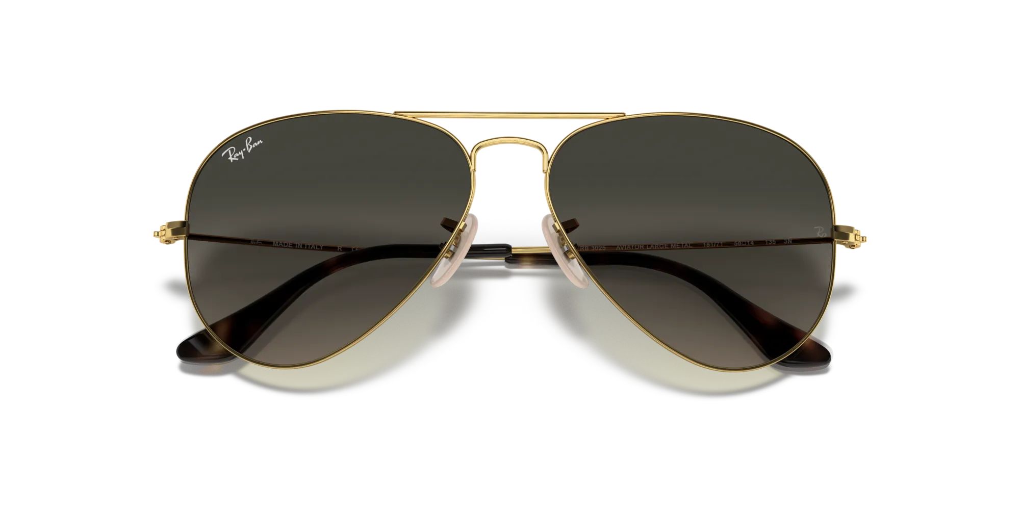 Ray - Ban RB3025 AVIATOR 181/71 Occhiali da sole Metallo Oro Grigio Pilot Normale Sfumato - immagine 2