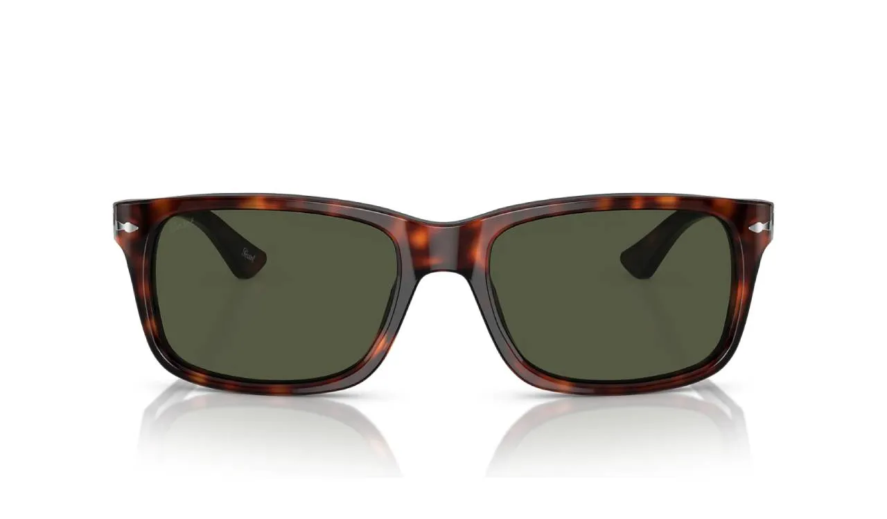 Persol PO3048S 24/31 Occhiali da sole Acetato Tartaruga Verde Squadrata Normale - immagine 2