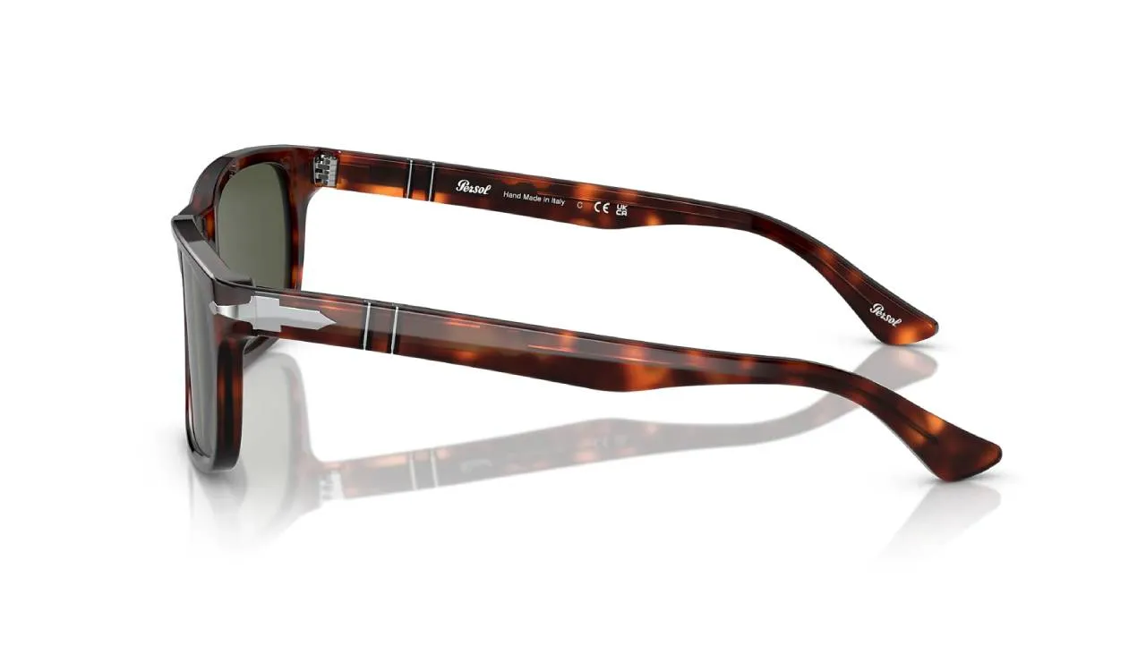 Persol PO3048S 24/31 Occhiali da sole Acetato Tartaruga Verde Squadrata Normale - immagine 3
