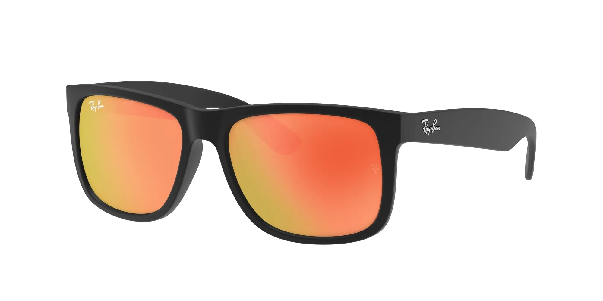 Ray - Ban RB4165 JUSTIN 622/6Q Occhiali da sole Iniettato Nero Rosso Squadrata Normale - immagine 1