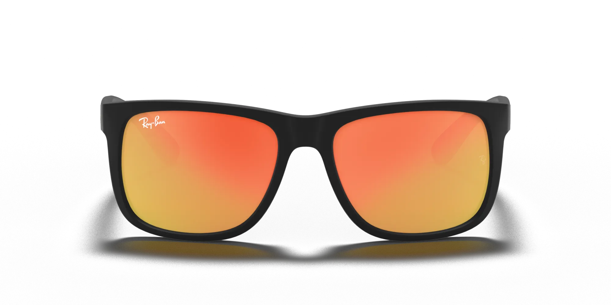 Ray - Ban RB4165 JUSTIN 622/6Q Occhiali da sole Iniettato Nero Rosso Squadrata Normale - immagine 3