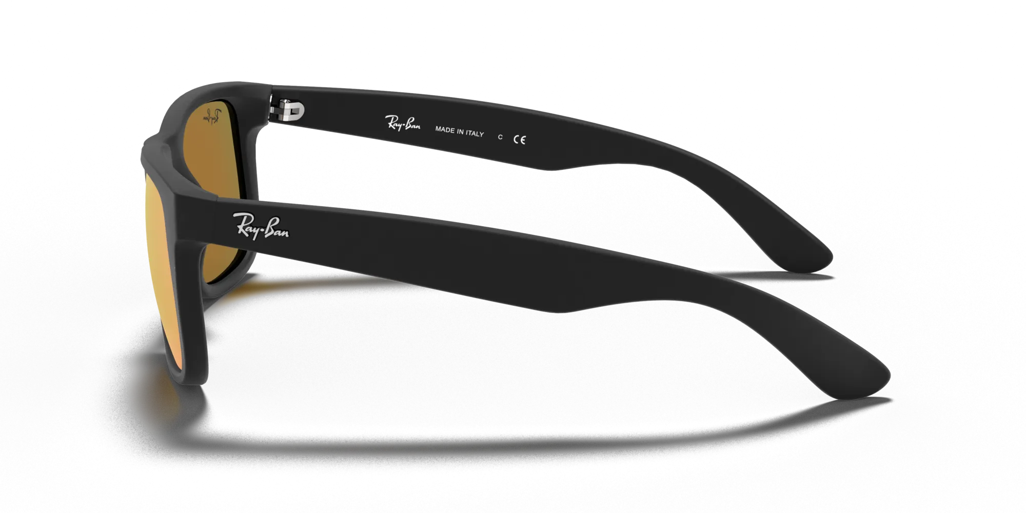 Ray - Ban RB4165 JUSTIN 622/6Q Occhiali da sole Iniettato Nero Rosso Squadrata Normale - immagine 4