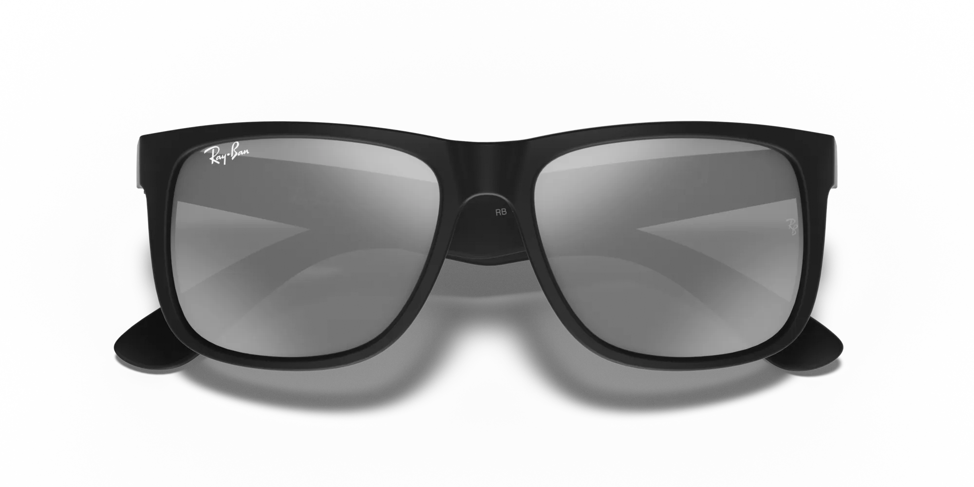 Ray - Ban RB4165 JUSTIN 622/6G Occhiali da sole Iniettato Nero Grigio Squadrata Specchiate - immagine 2