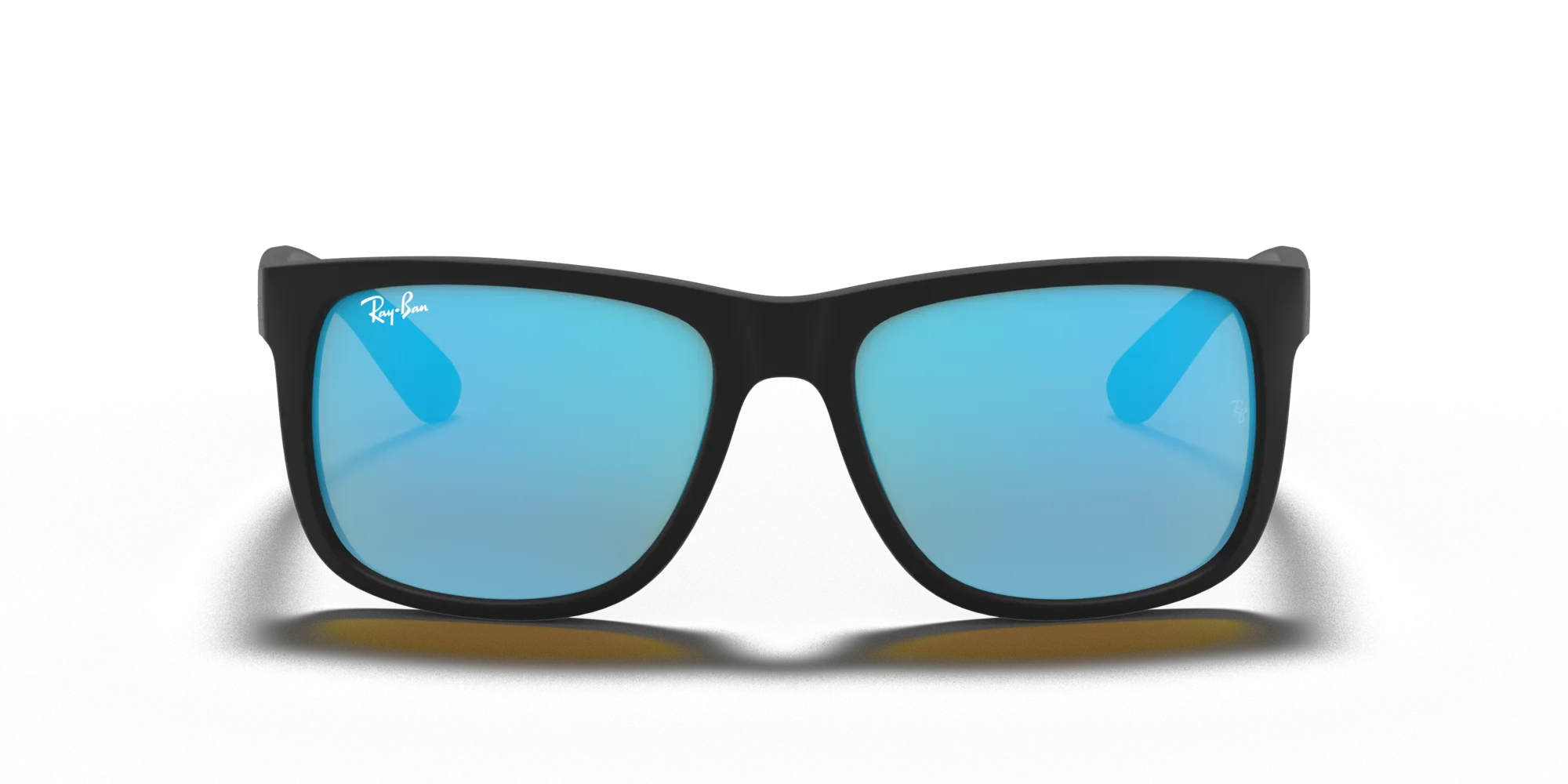 Ray - Ban RB4165 JUSTIN 622/55 Occhiali da sole Iniettato Nero Blu Squadrata Specchiate - immagine 3