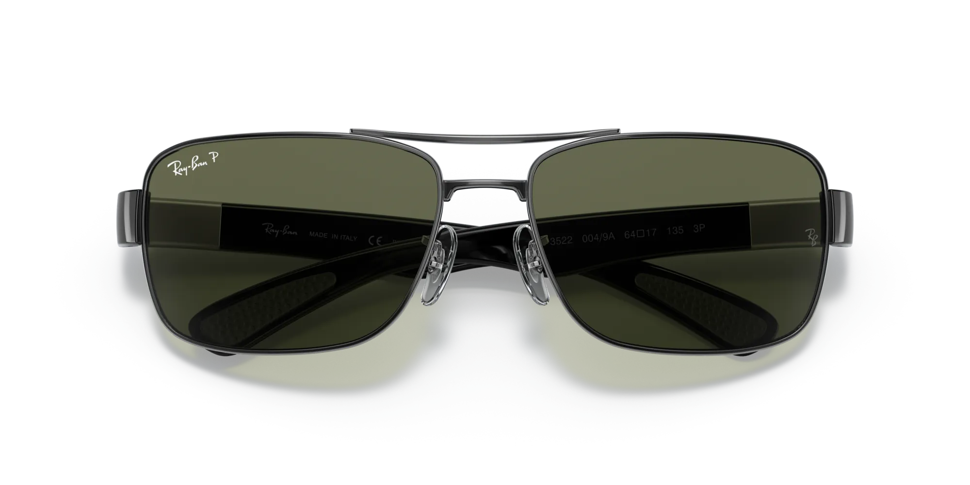 Ray - Ban RB3522 004/9A Occhiali da sole Metallo Grigio [""] Squadrata Polarizzata - immagine 2