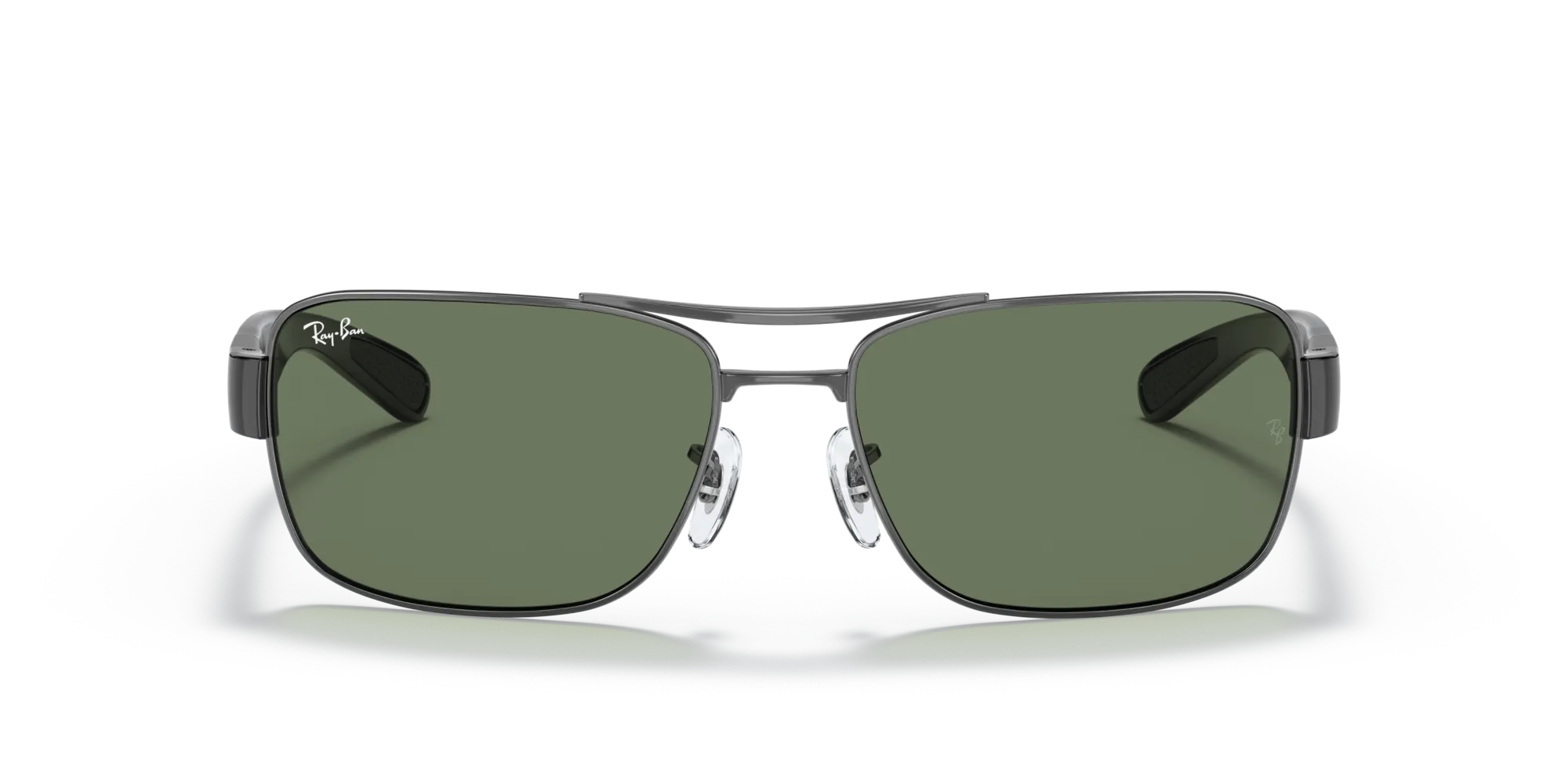 Ray - Ban RB3522 004/71 Occhiali da sole Metallo Grigio Verde Squadrata Normale - immagine 3