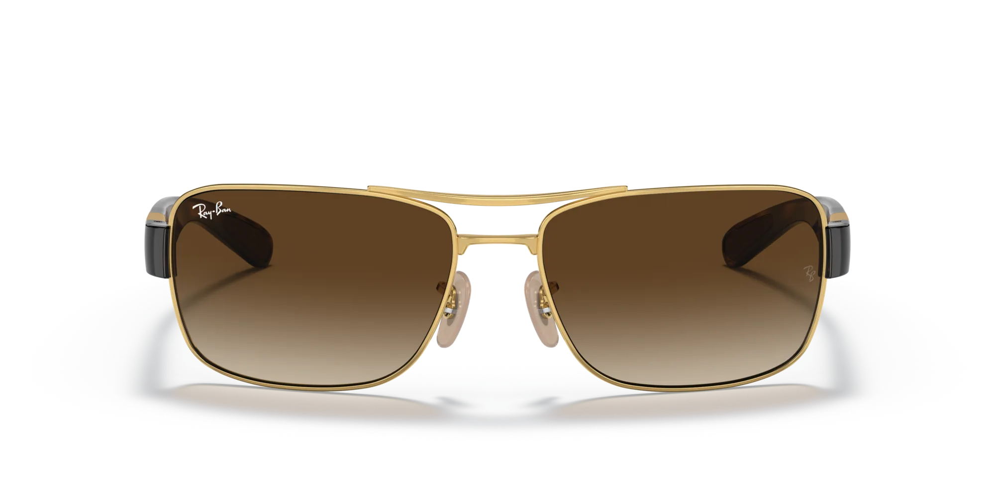 Ray - Ban RB3522 001/13 Occhiali da sole Metallo Oro Marrone Squadrata Normale Sfumato - immagine 3