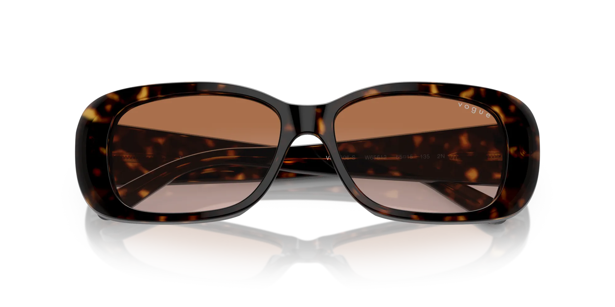 VOGUE EYEWEAR VO2606S W65613 Occhiali da sole Acetato Marrone Marrone Squadrata Normale Sfumato - immagine 2
