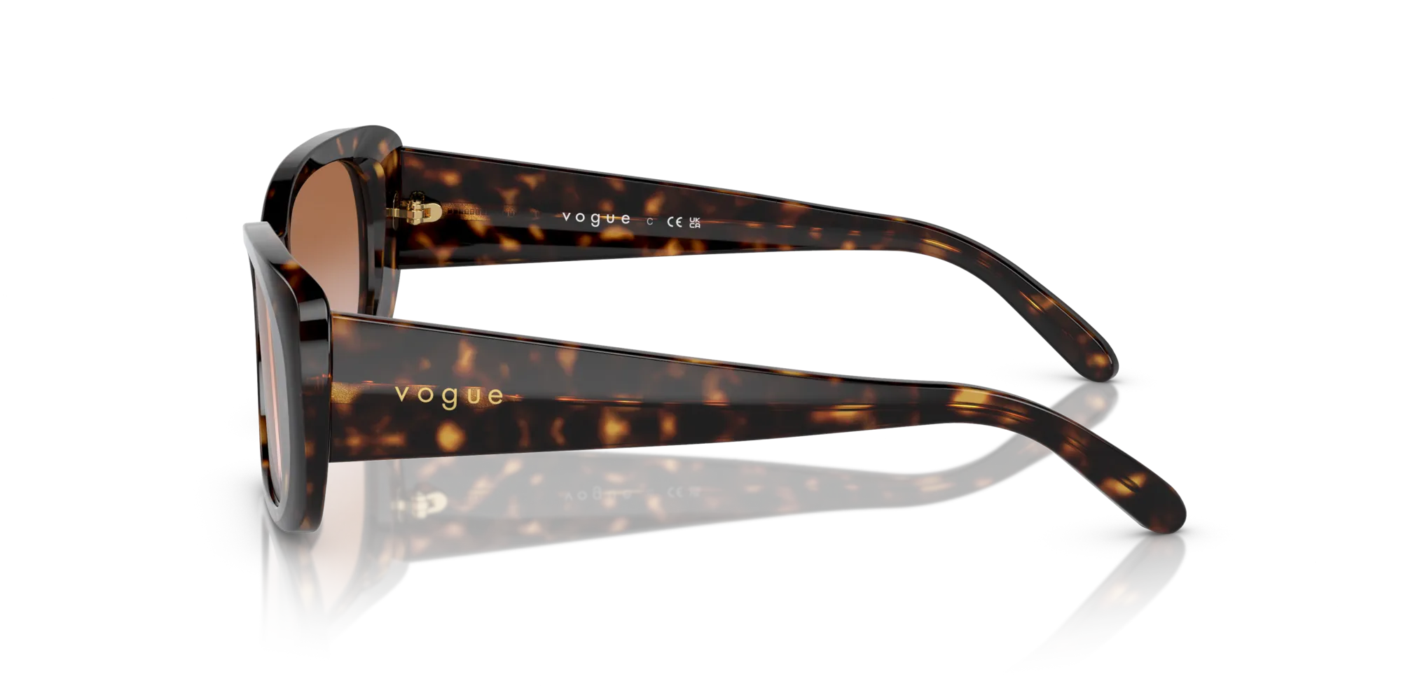 VOGUE EYEWEAR VO2606S W65613 Occhiali da sole Acetato Marrone Marrone Squadrata Normale Sfumato - immagine 4